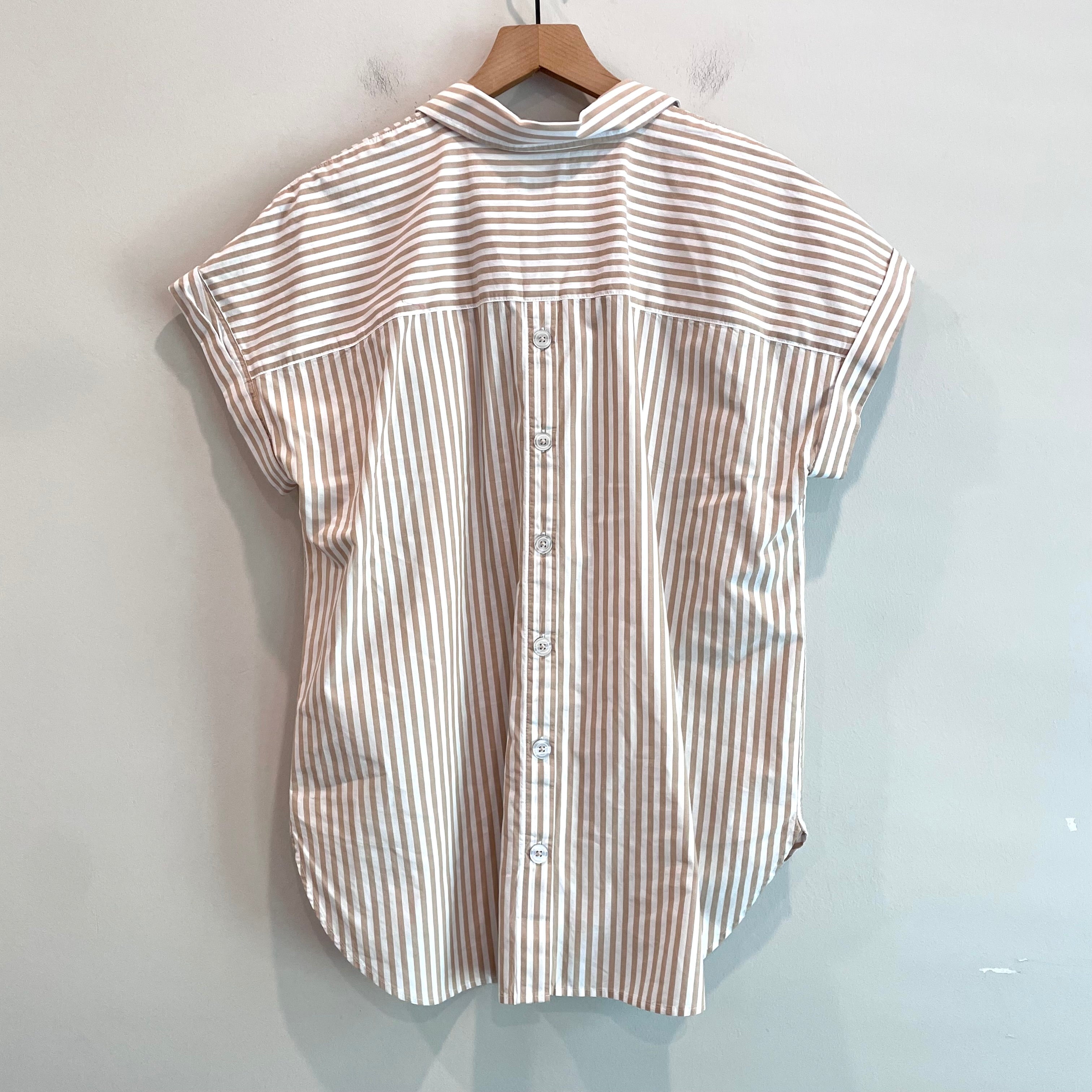 Striped Button Back Popover Top