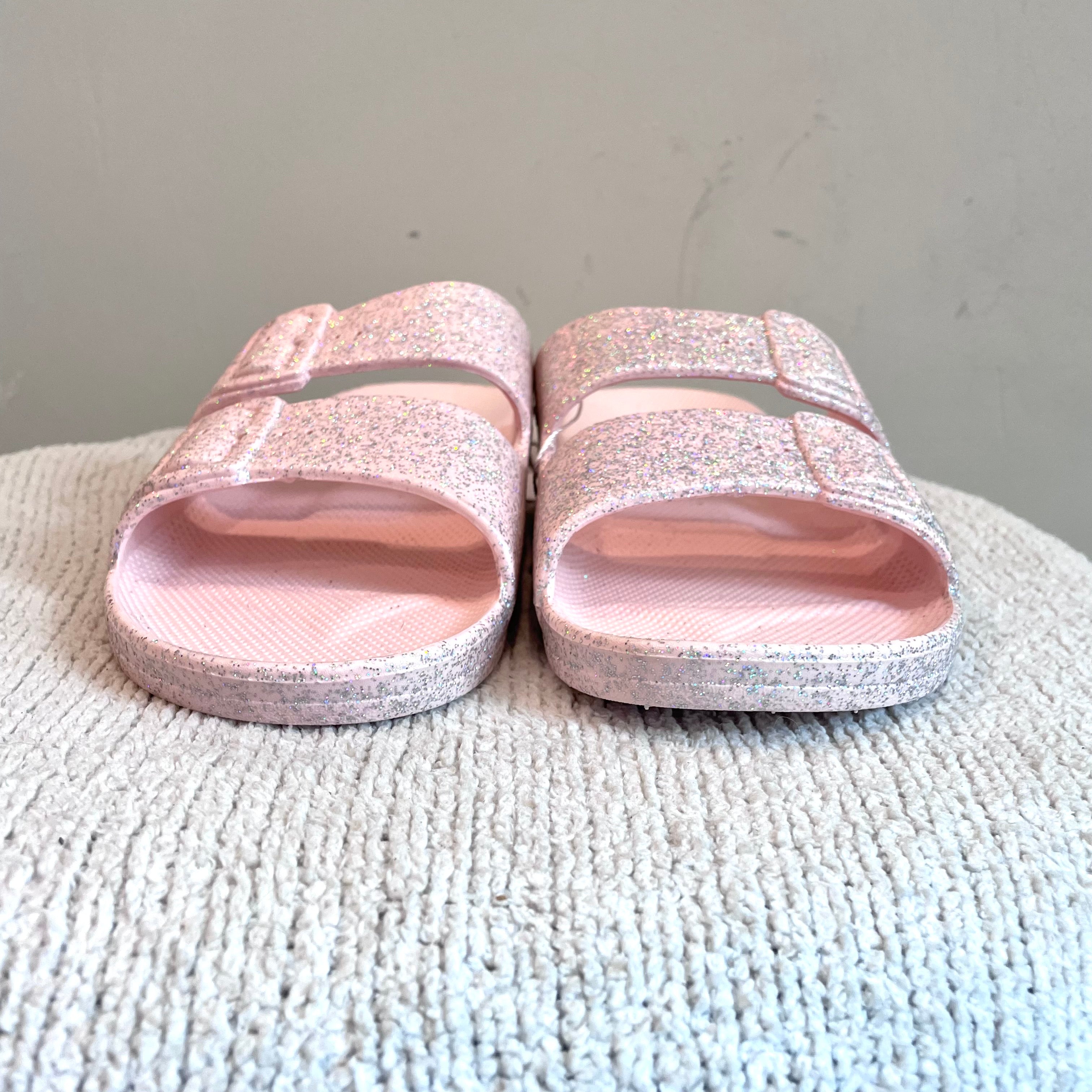 Glitter Vegan Slides Sandals