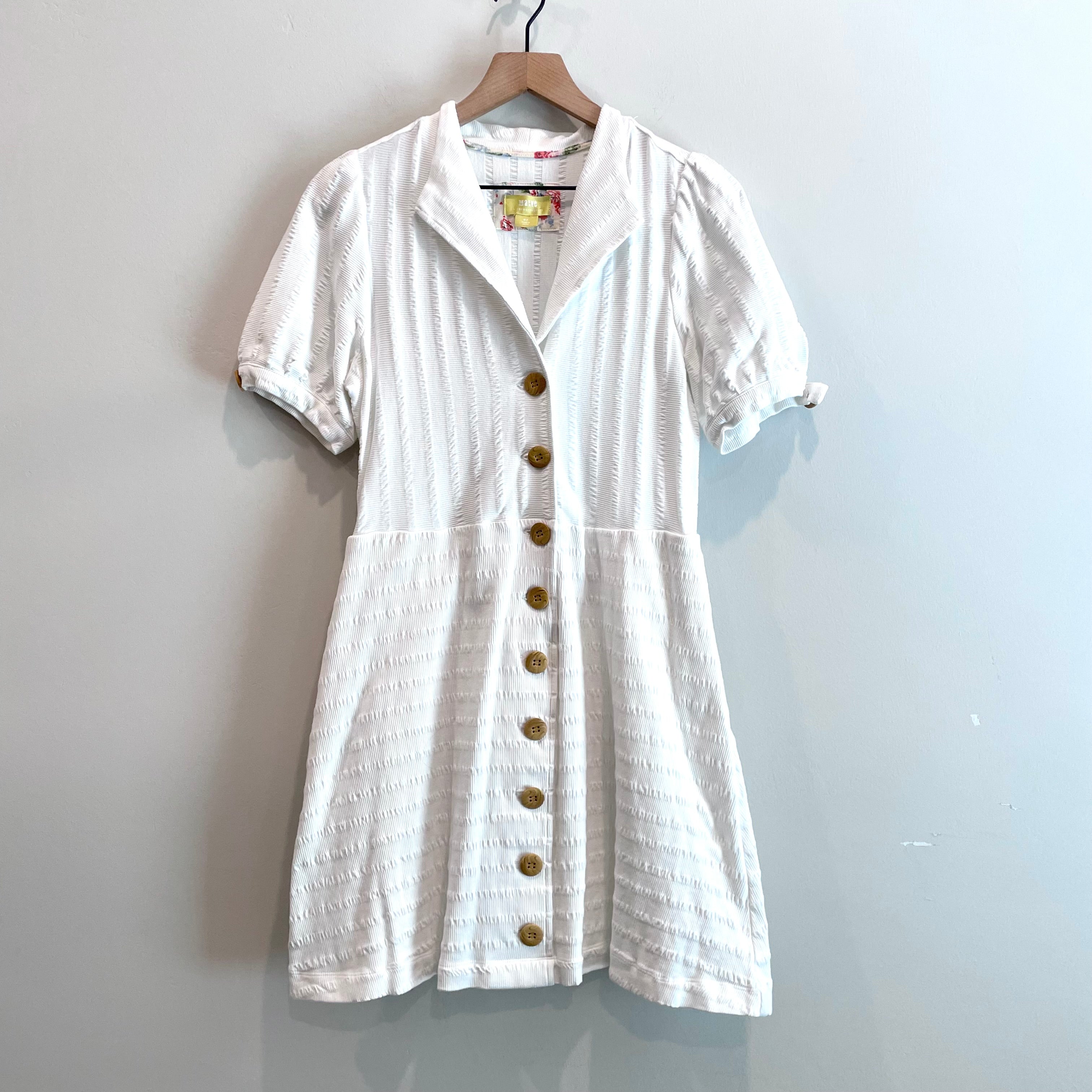 Button Front Short Sleeve Dress