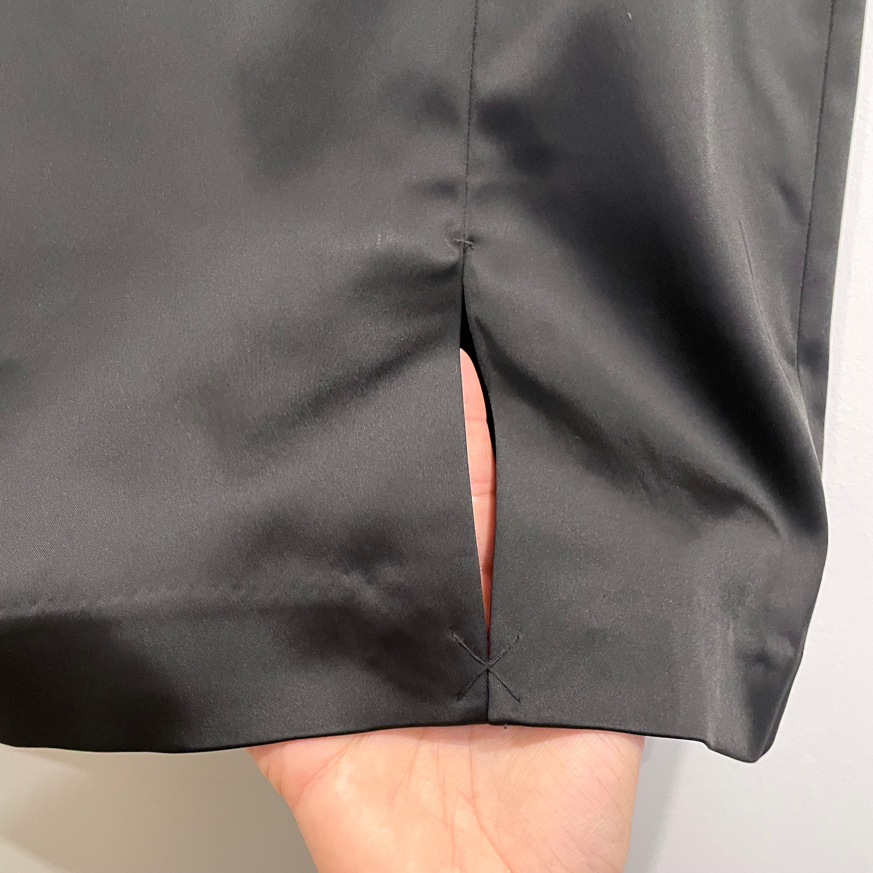 Satin Pencil Skirt