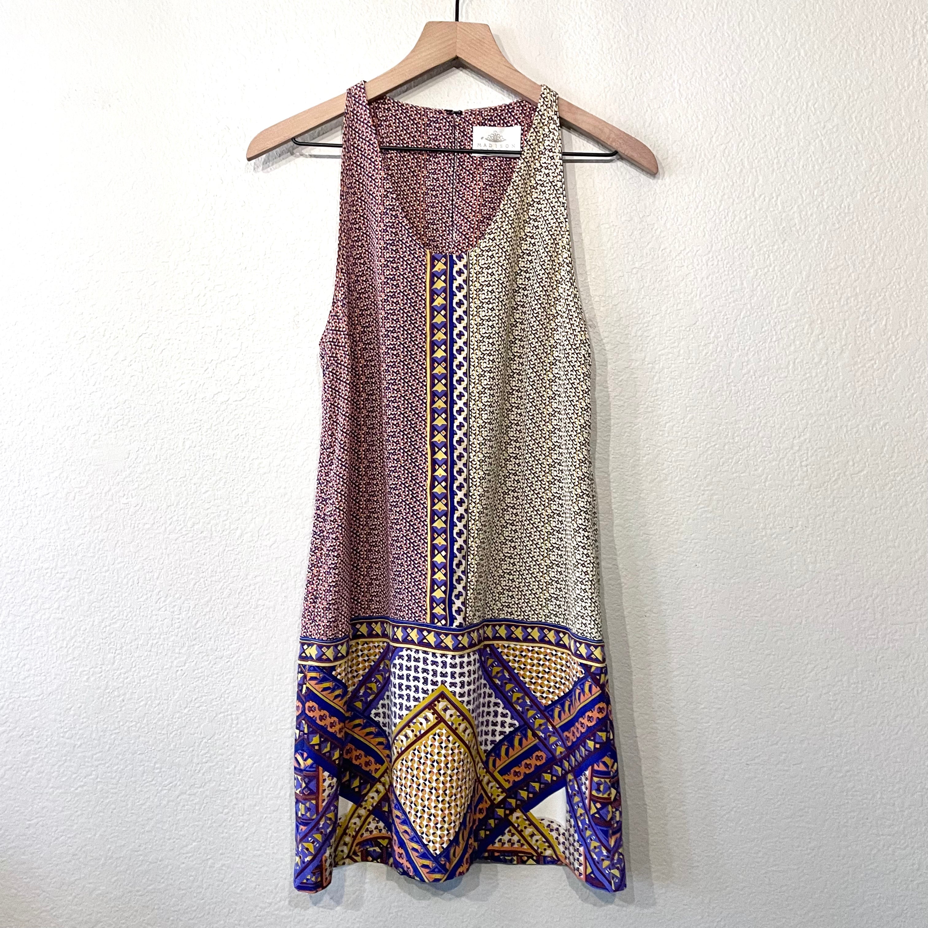 Geometric Silk Dress