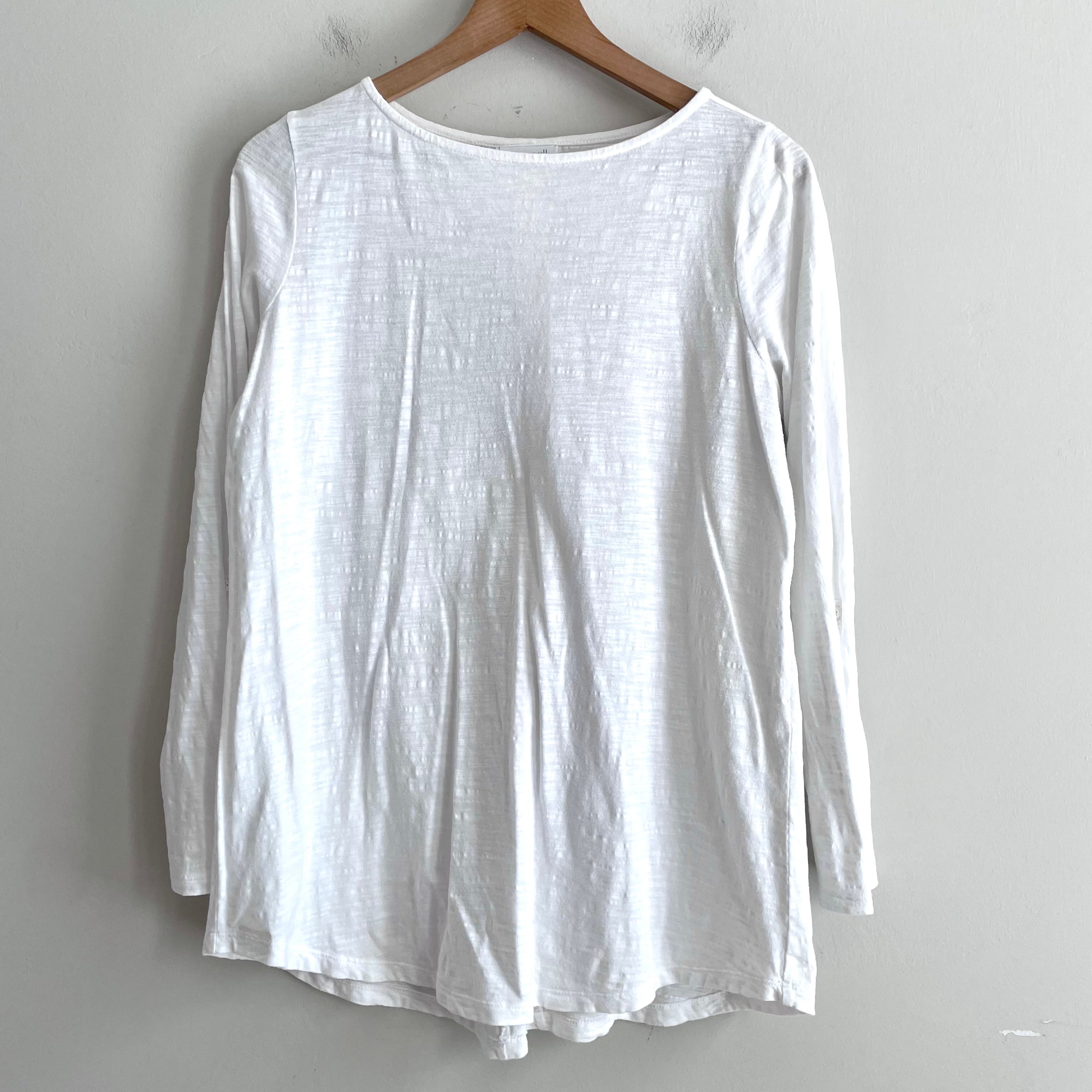 Button Back Long Sleeve Top