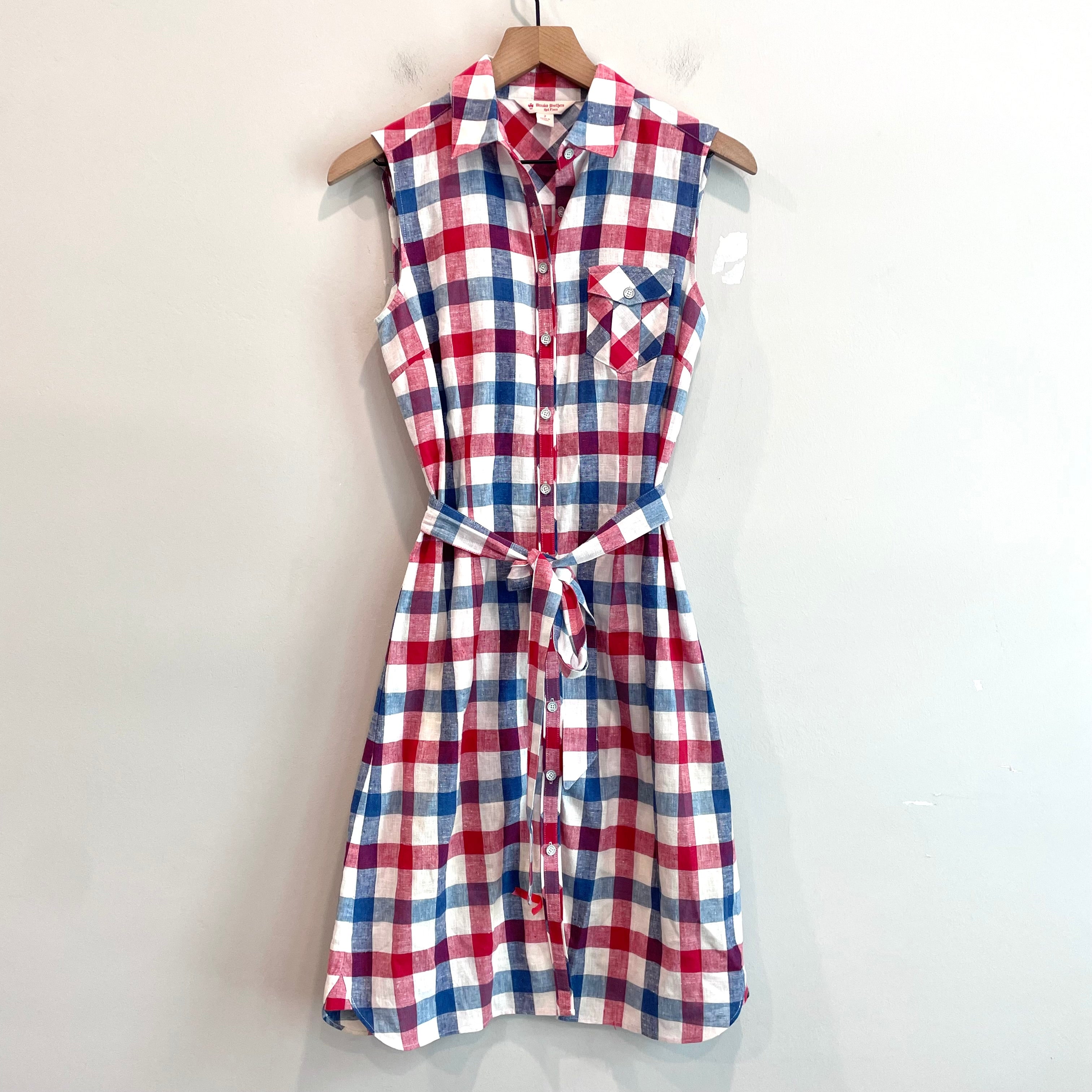 Plaid Button Down Shirt Dress