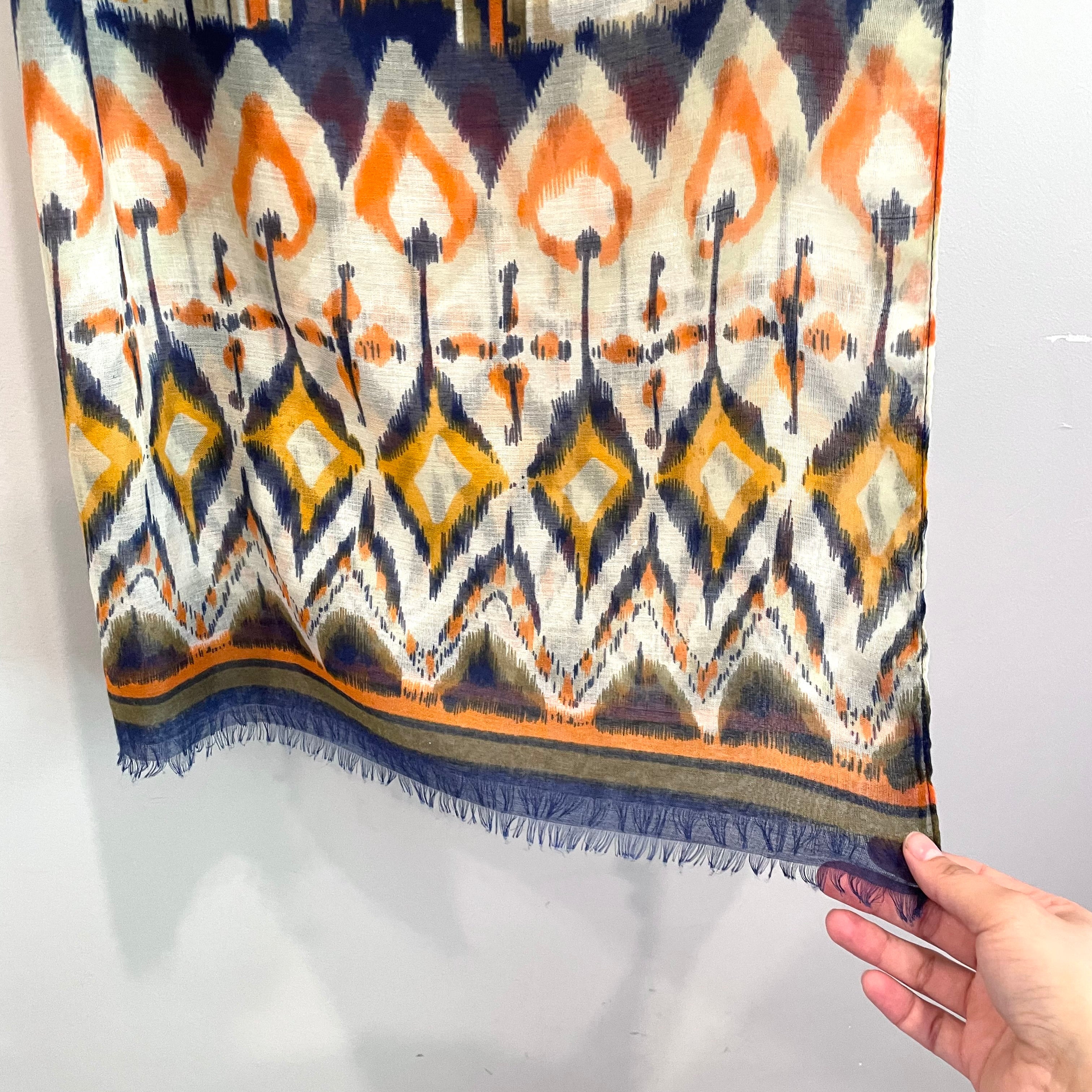 Ikat Geometric Scarf