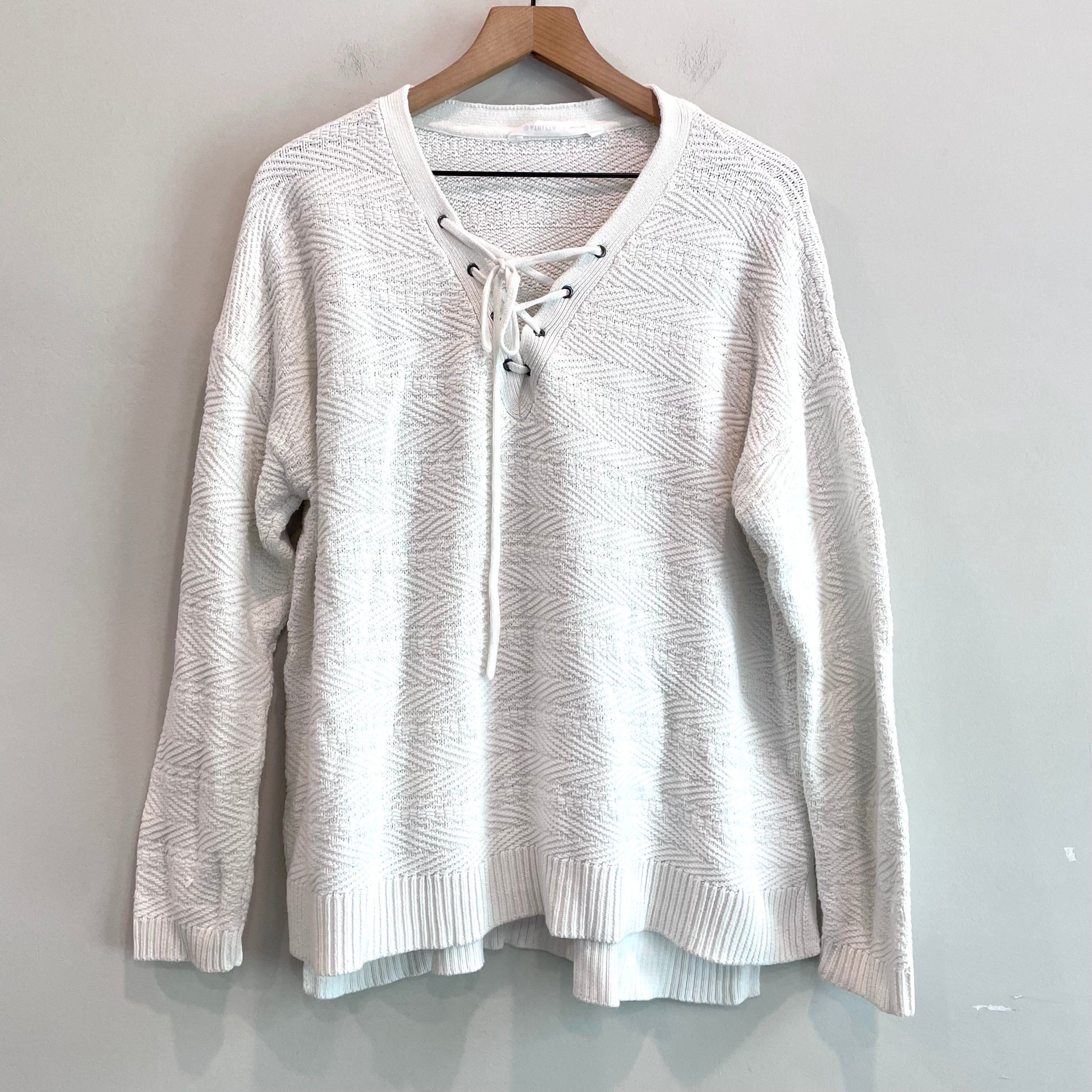 Lace Up Front Sweater