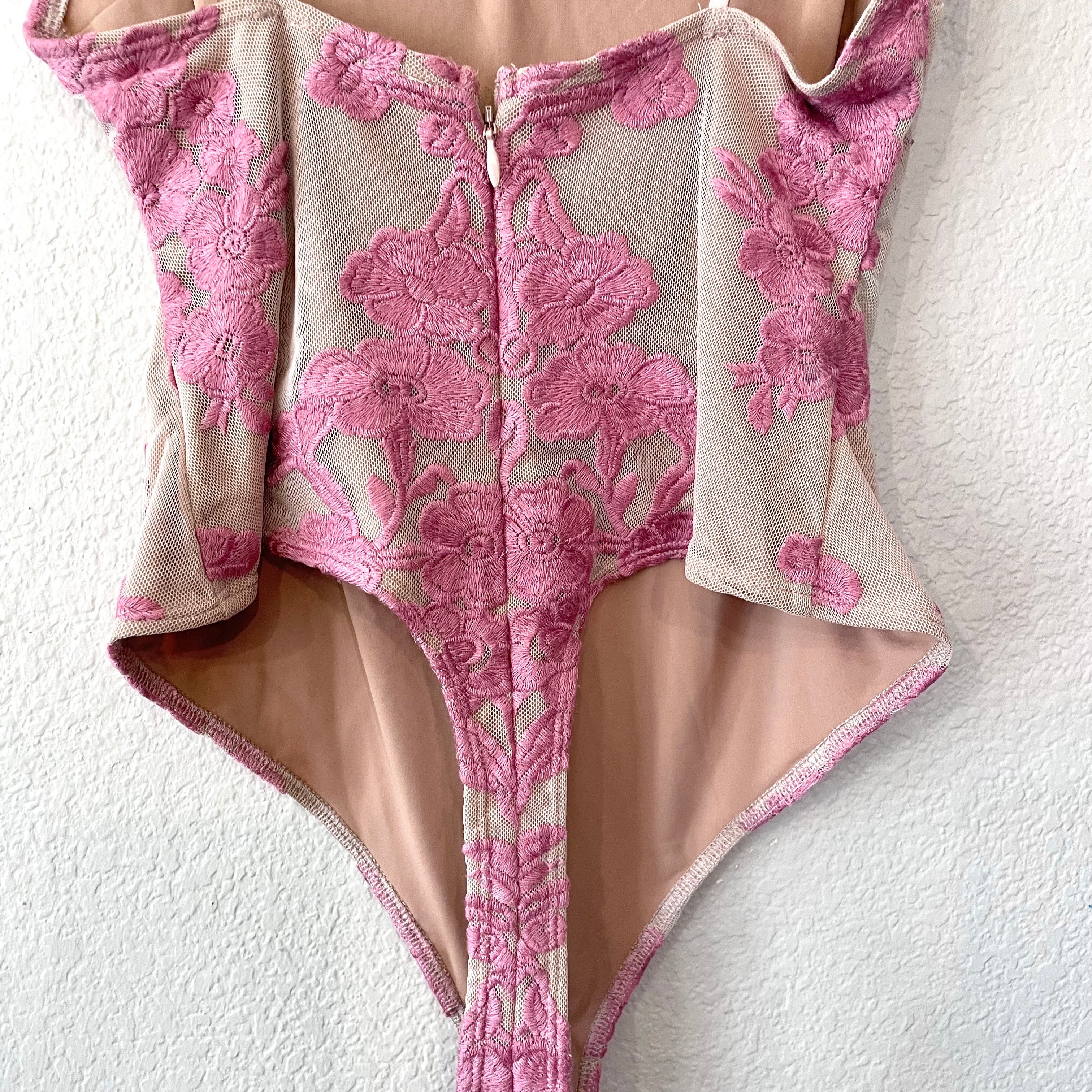 Floral Embroidered Bodysuit