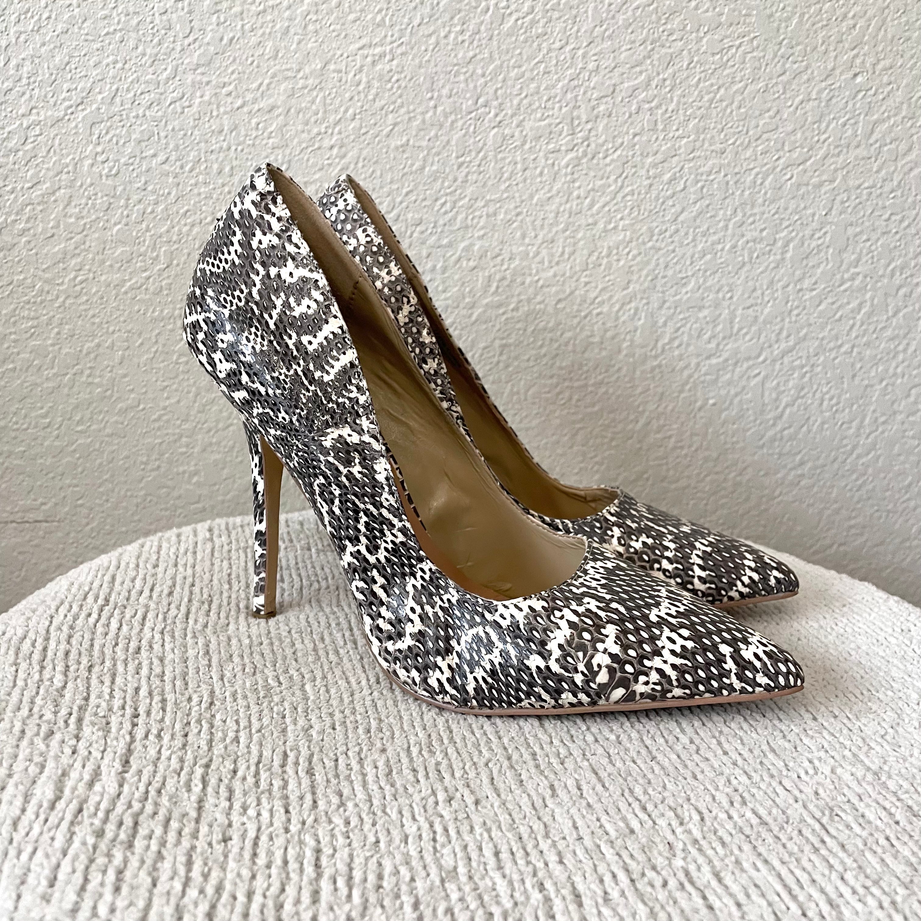 Snakeskin Pumps