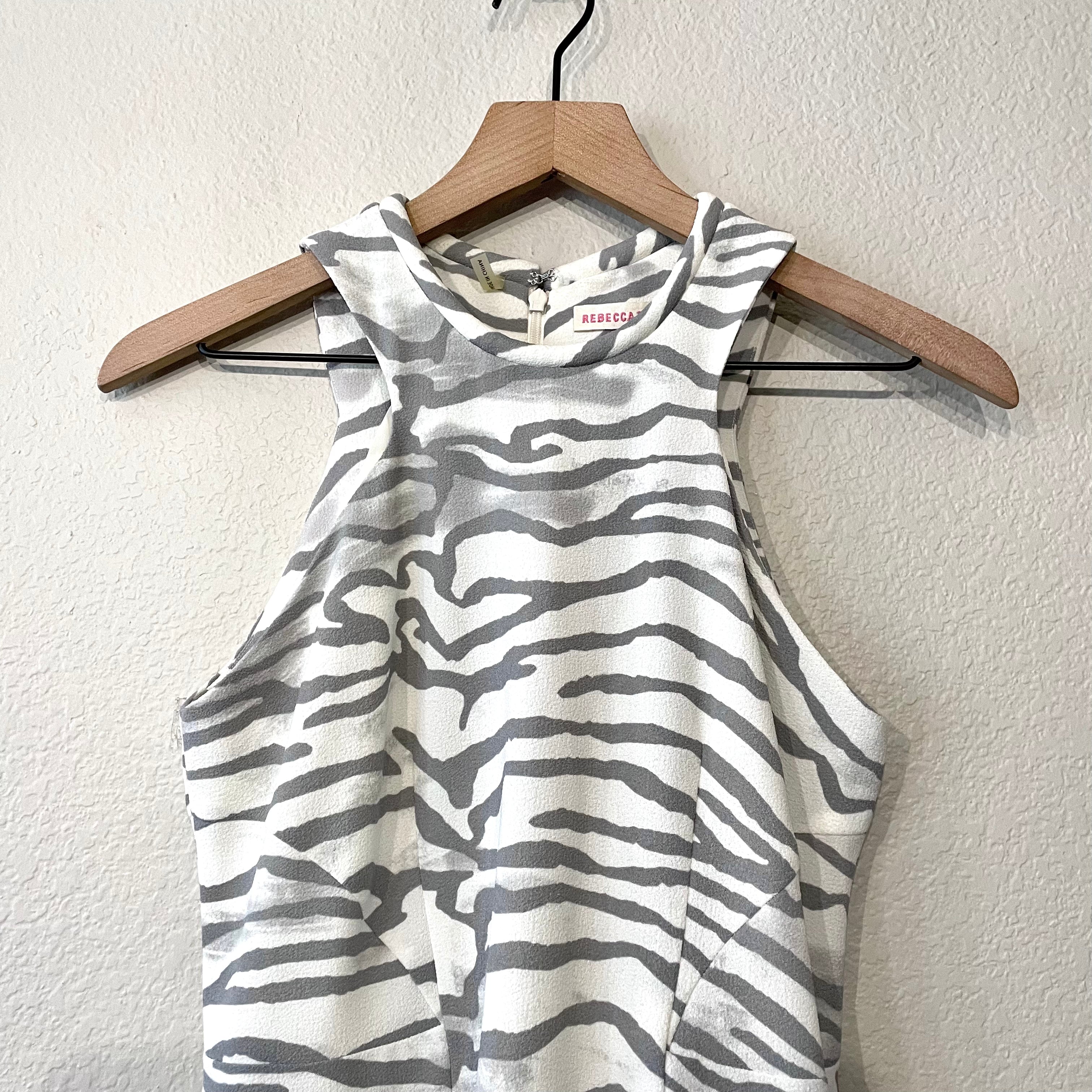 Zebra Print Sleeveless Dress