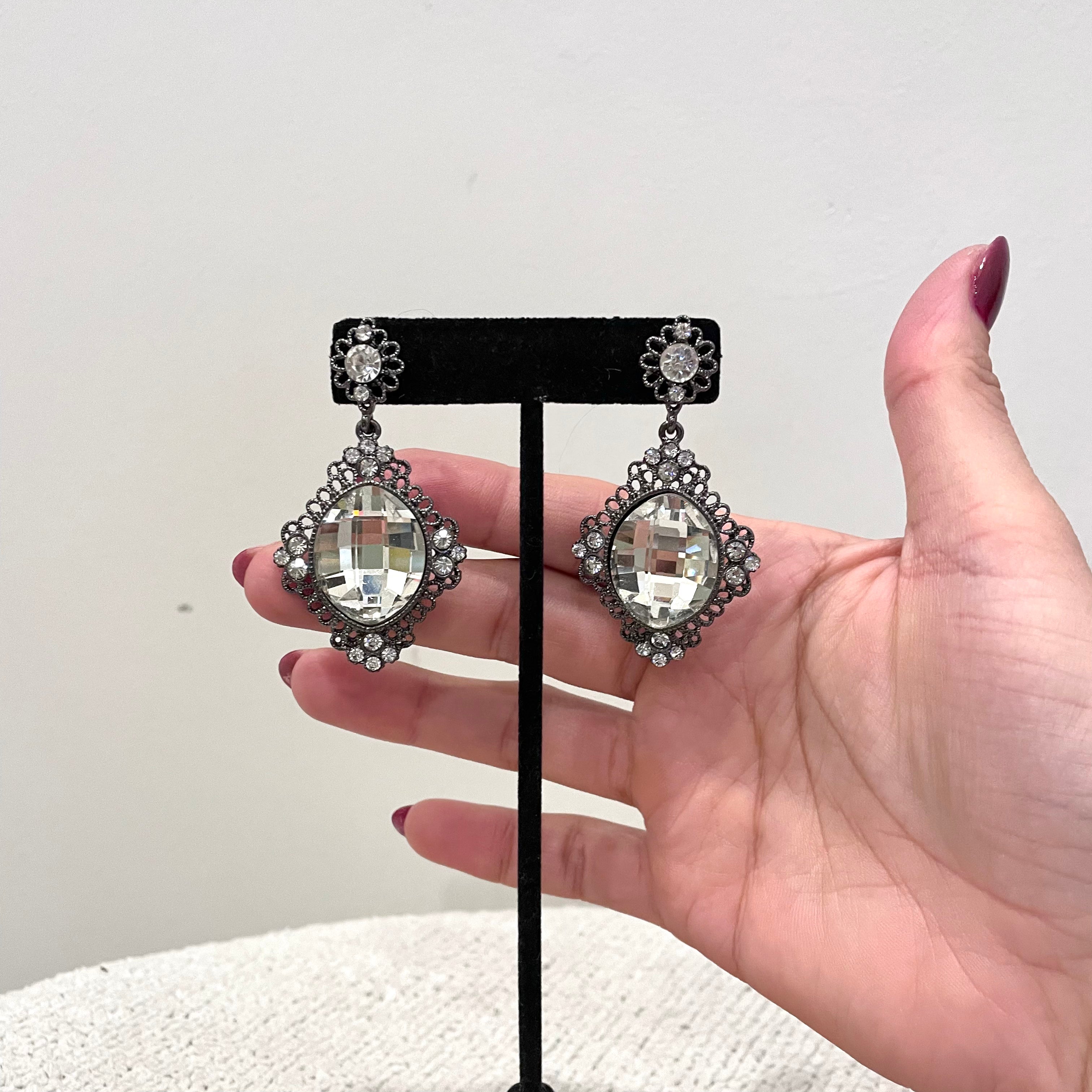 Large Crystal Earrings