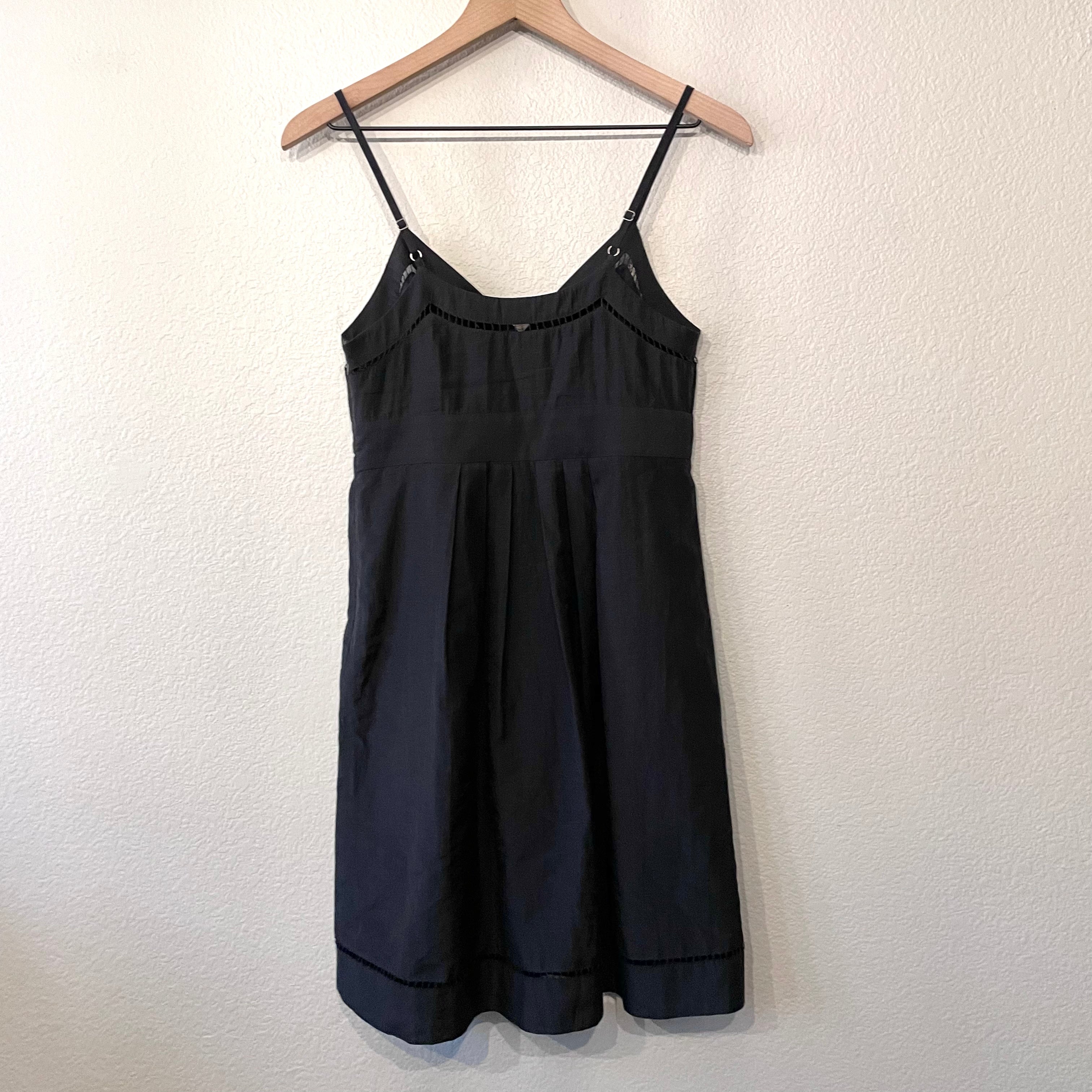 V-Neck Eyelet Trim Dress