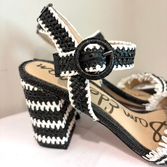 Sam Edelman Olisa Raffia Block Heel Sandal