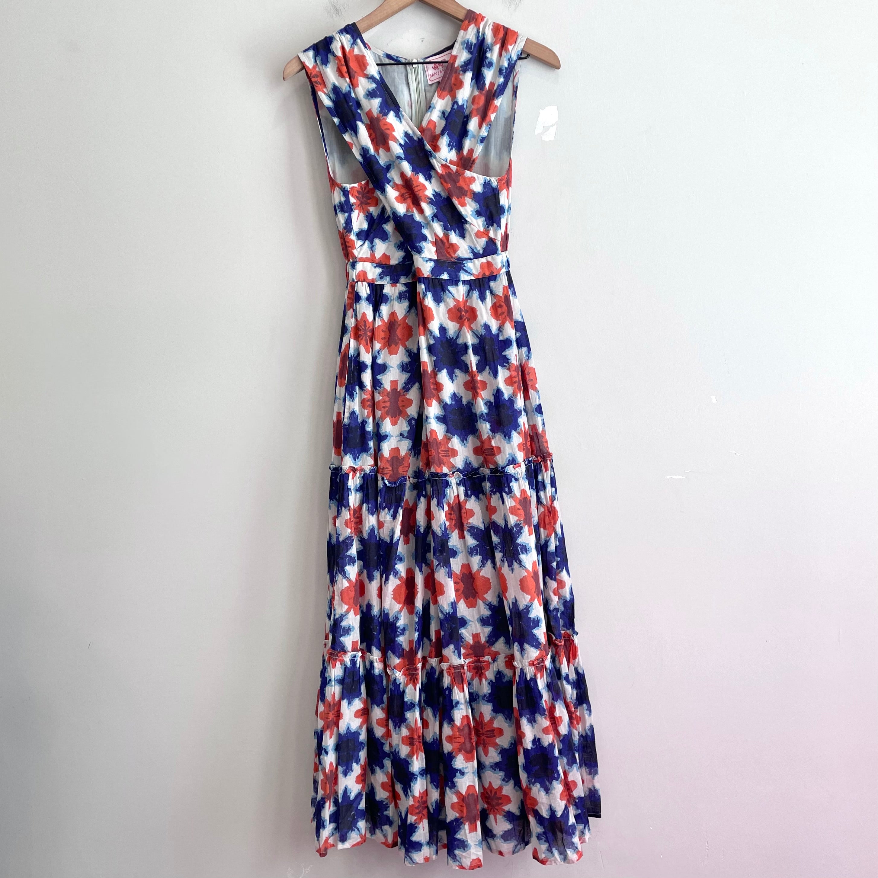 Crossover Front Tye Dye Maxi Dress