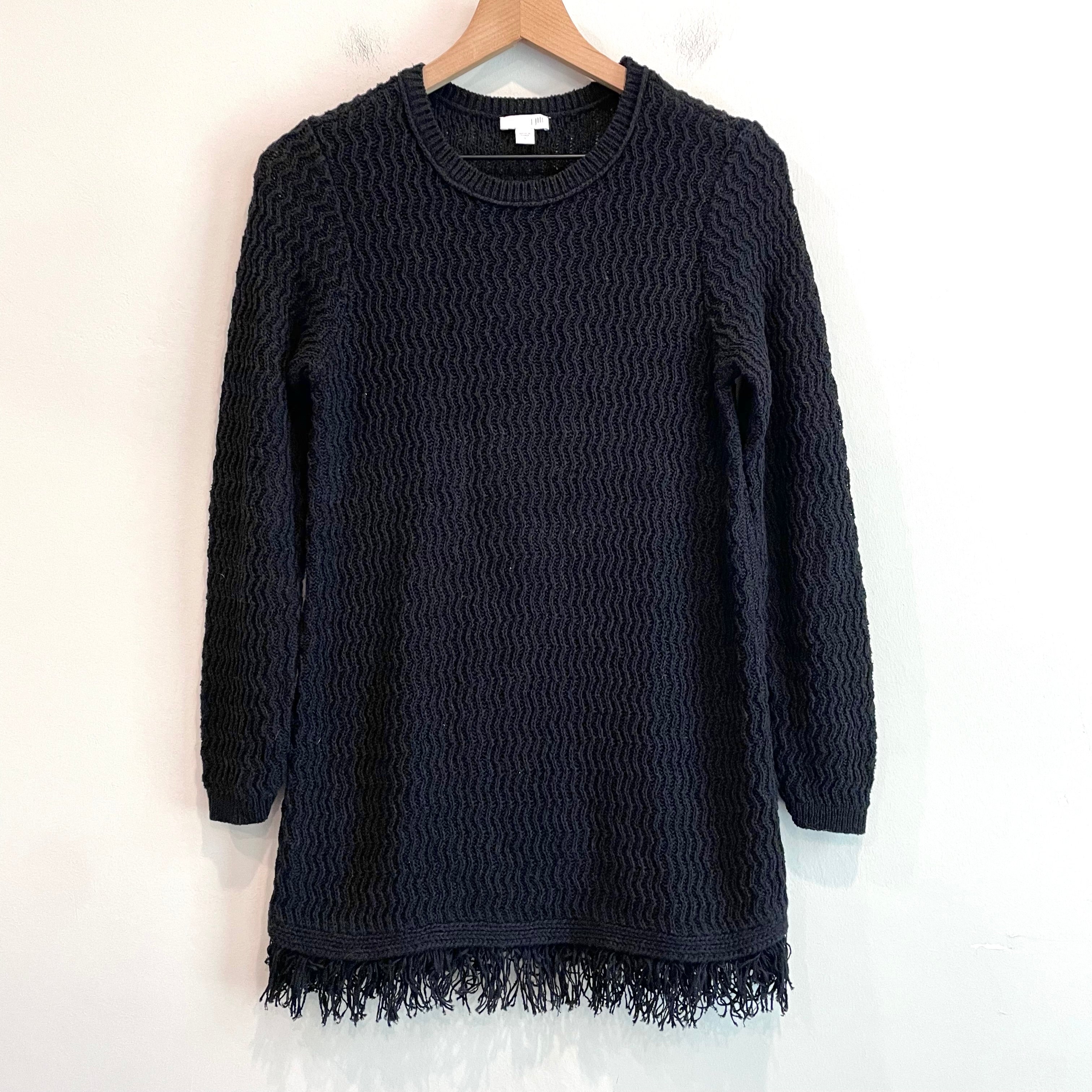 Textured Fringe Hem Sweater