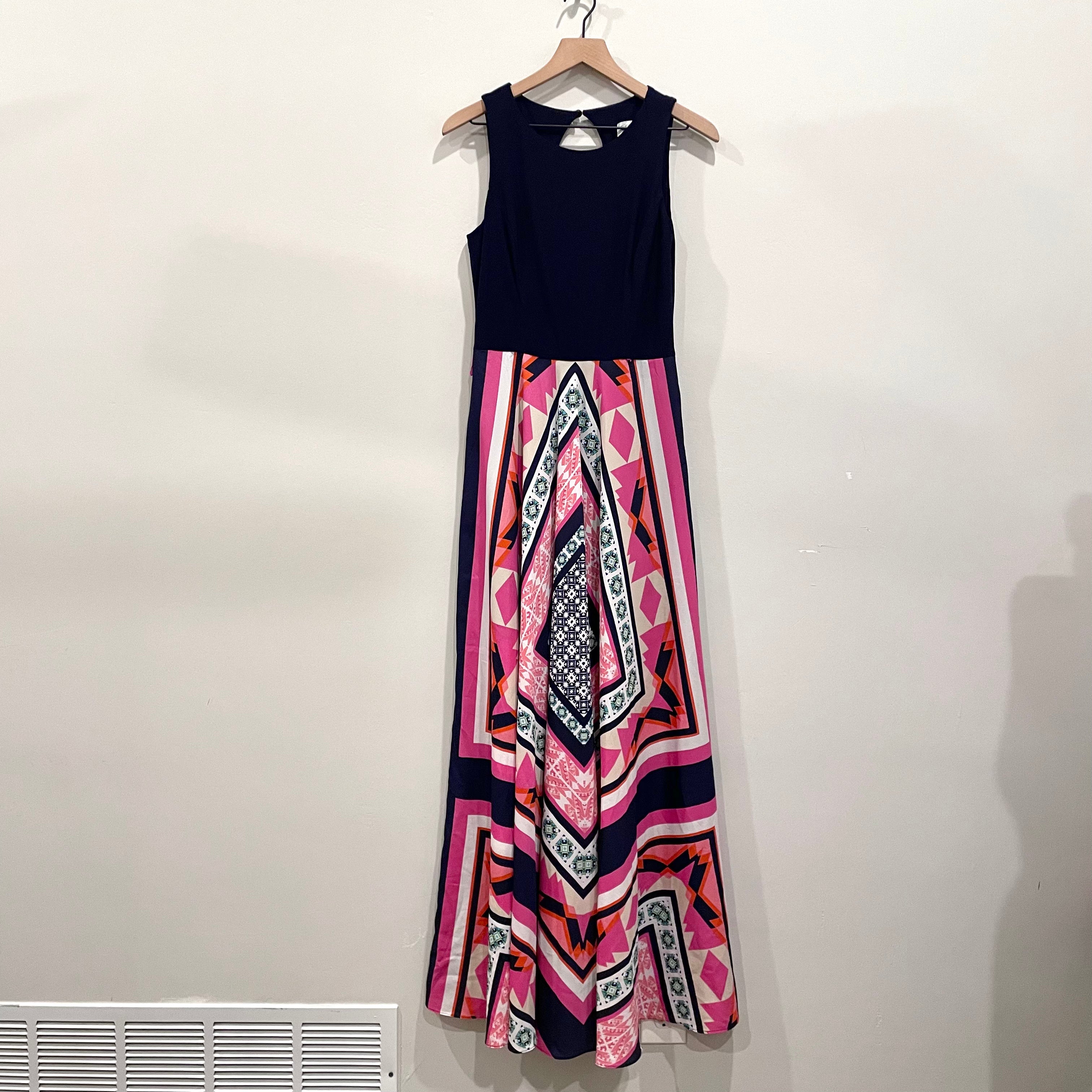 Geometric Print Maxi Dress