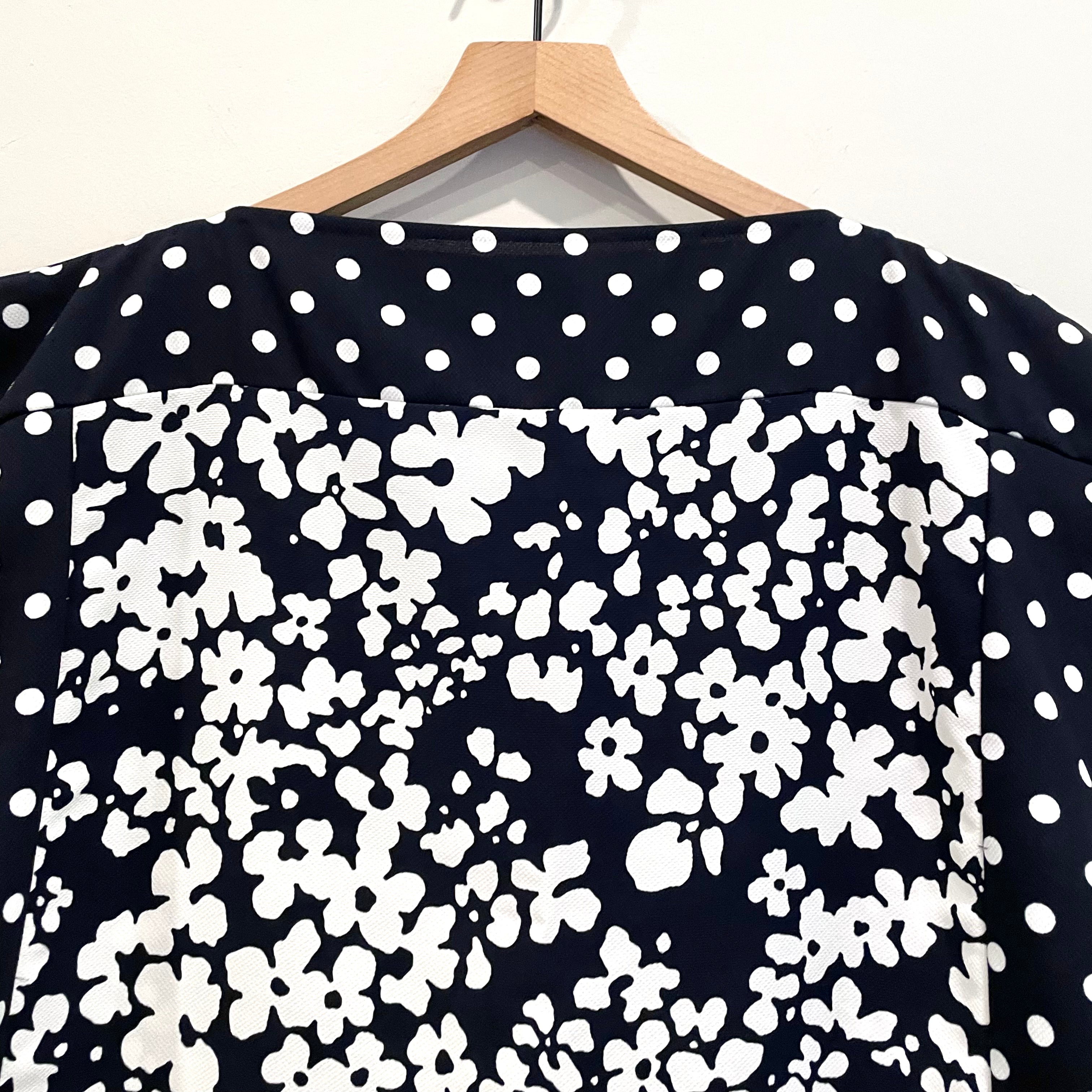 Polka Dot Floral Square Top