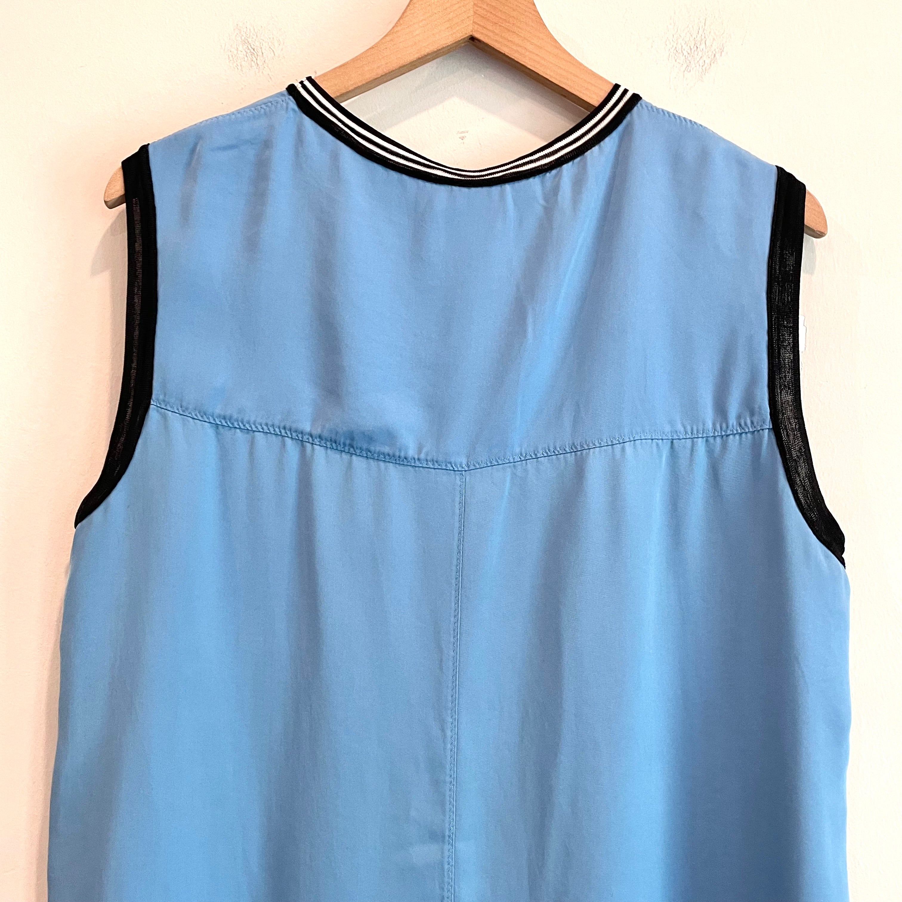 Sleeveless Silk Blend Tank Top