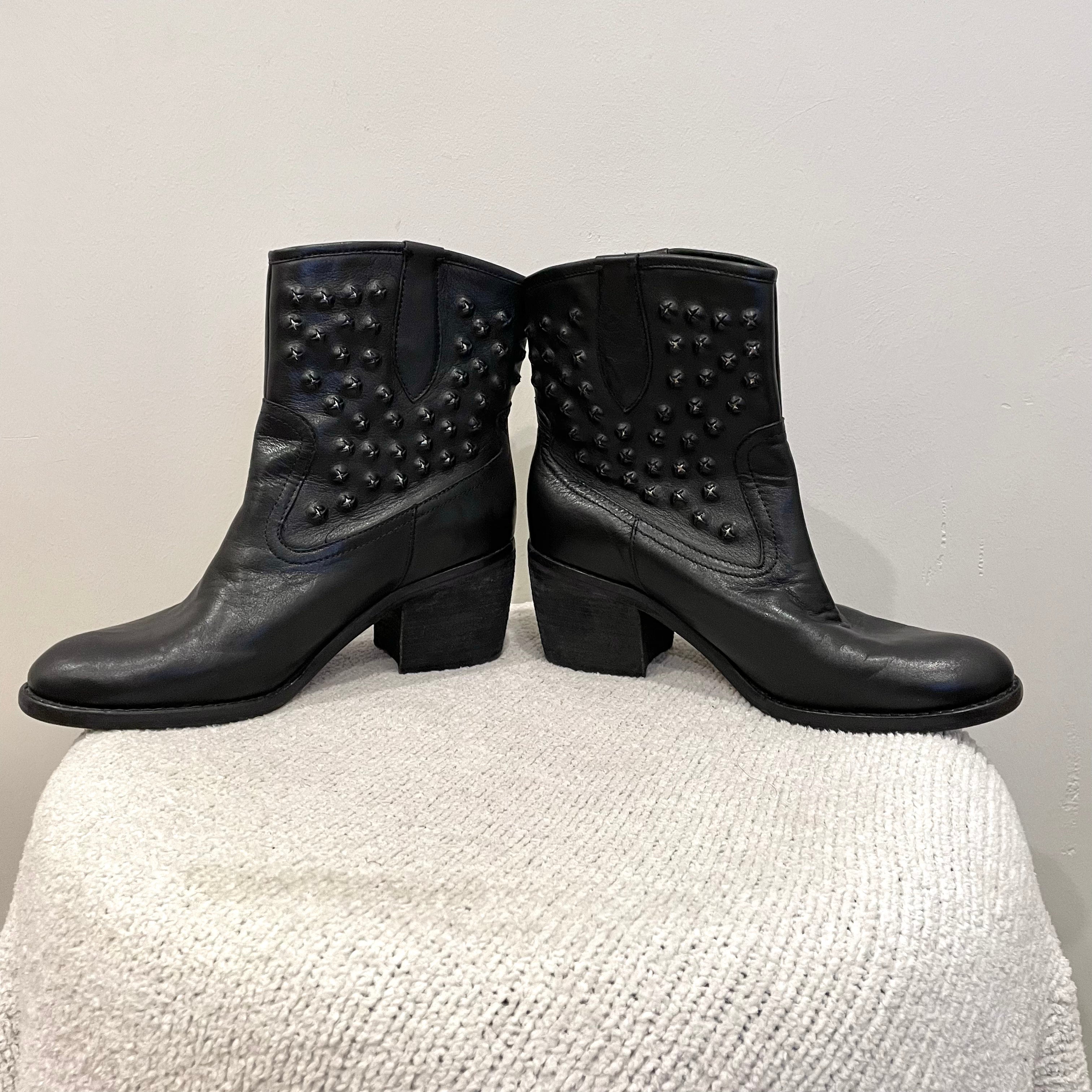 Western Punk Studded Boots