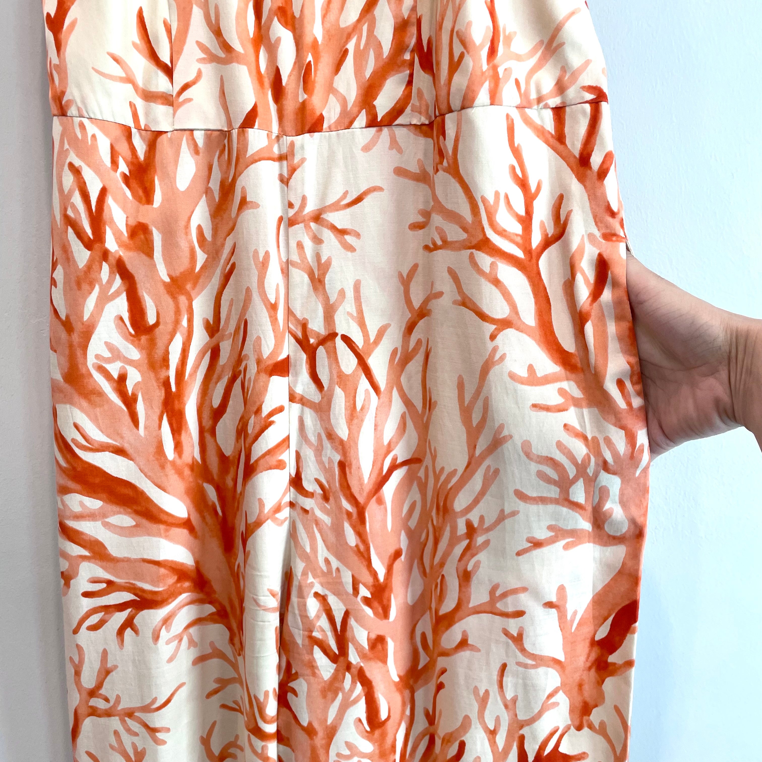 Coral Print Jumpsuit