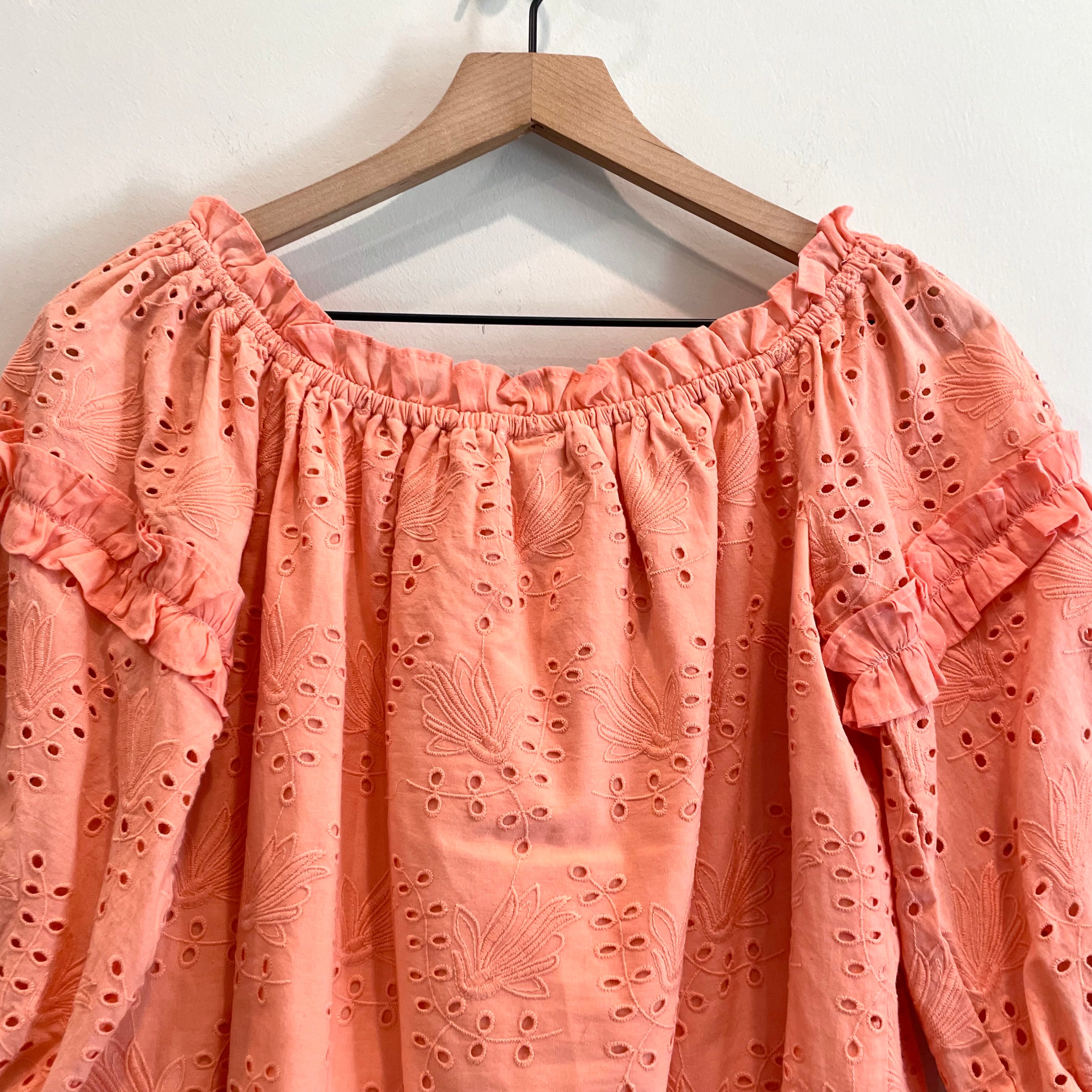 Eyelet Tassel Top