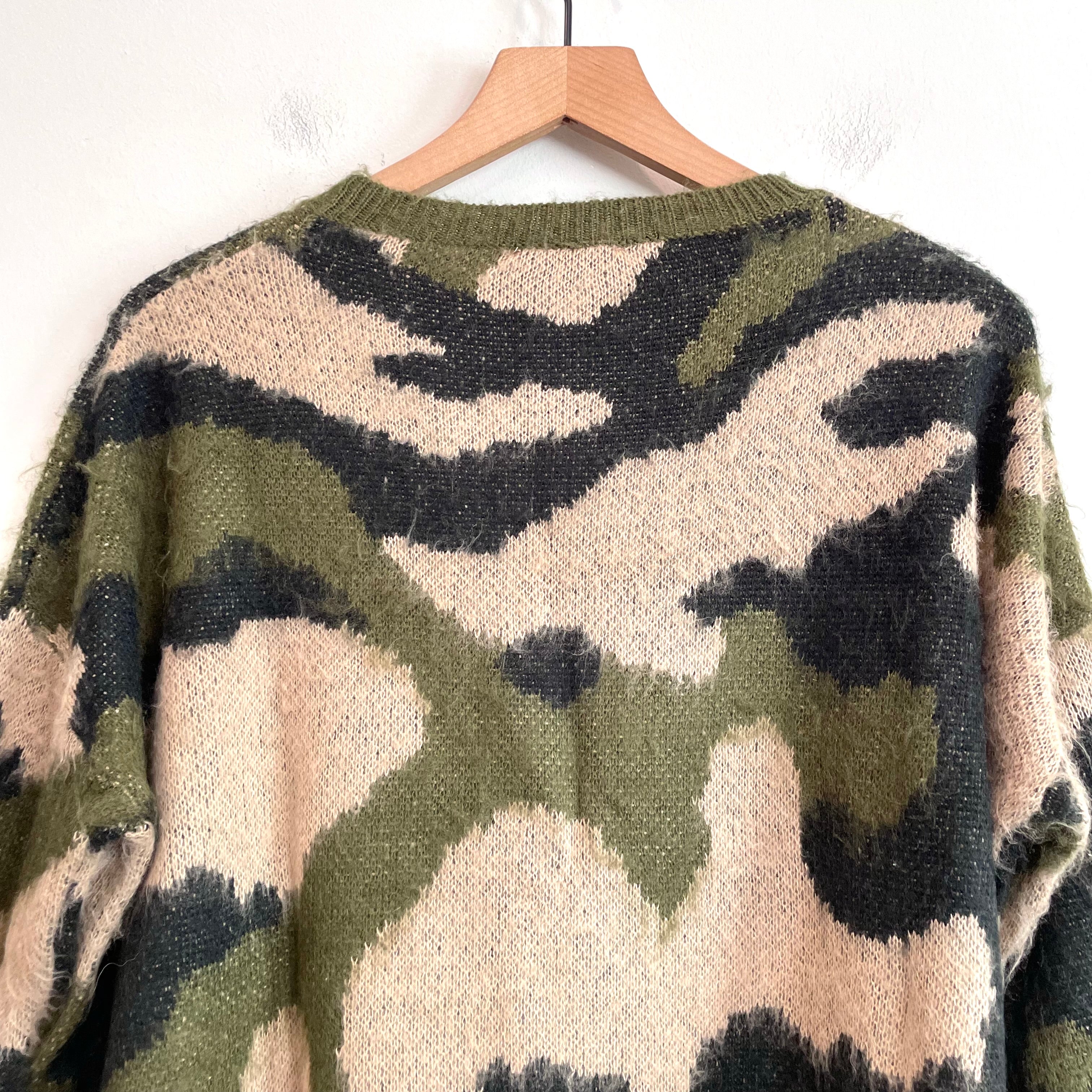 Fuzzy Camo Sweater