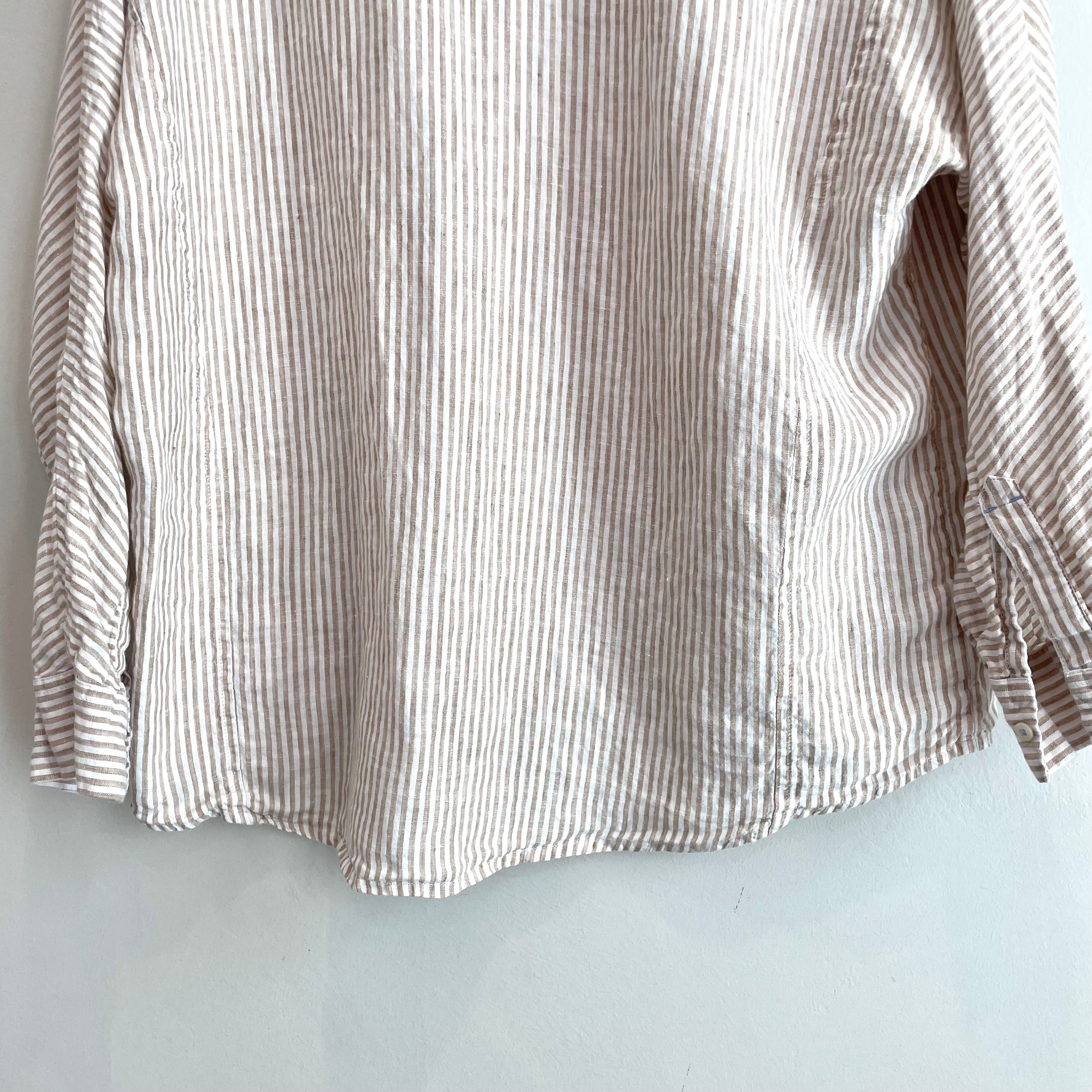 Striped Linen Button Down Shirt