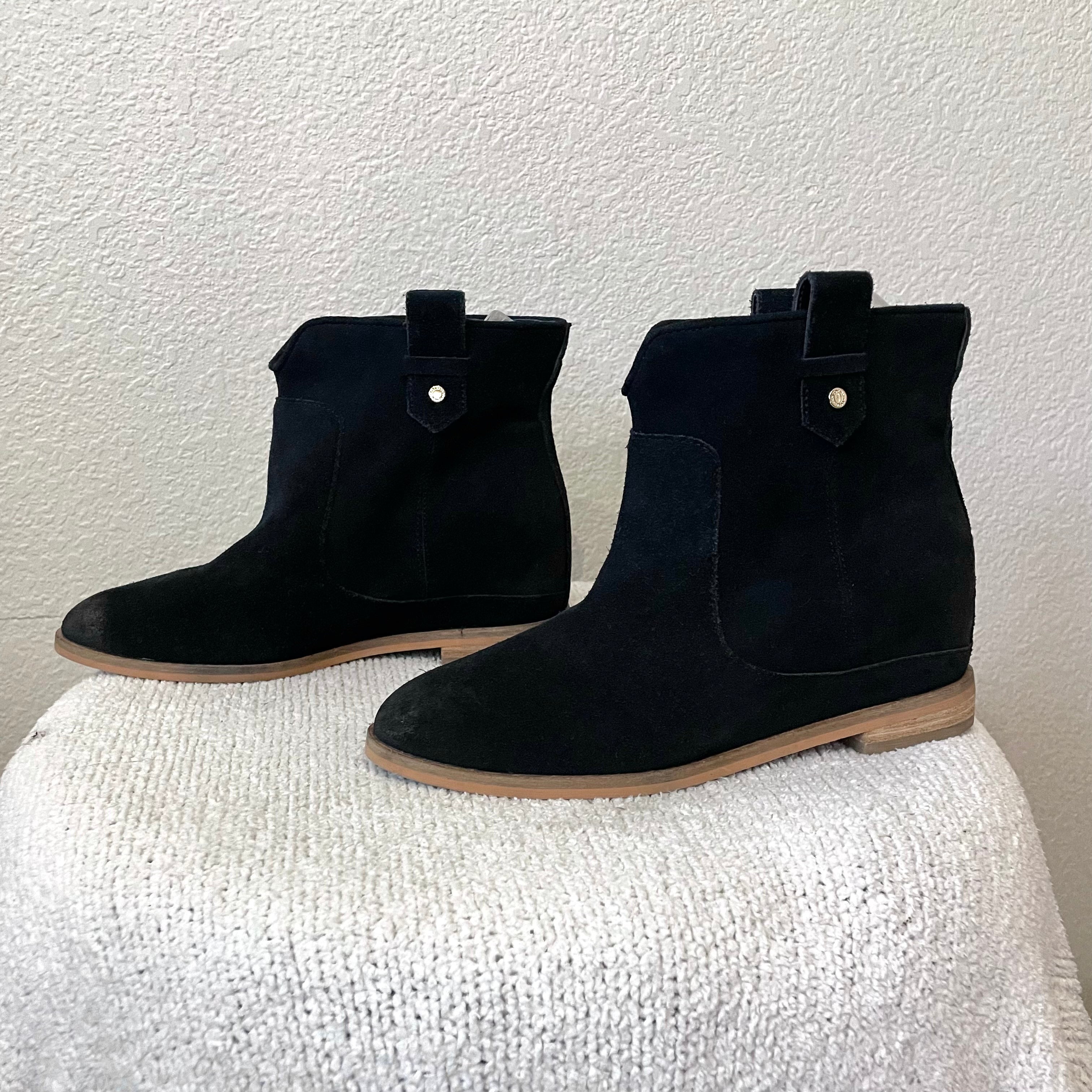 Suede Hidden Wedge Boot