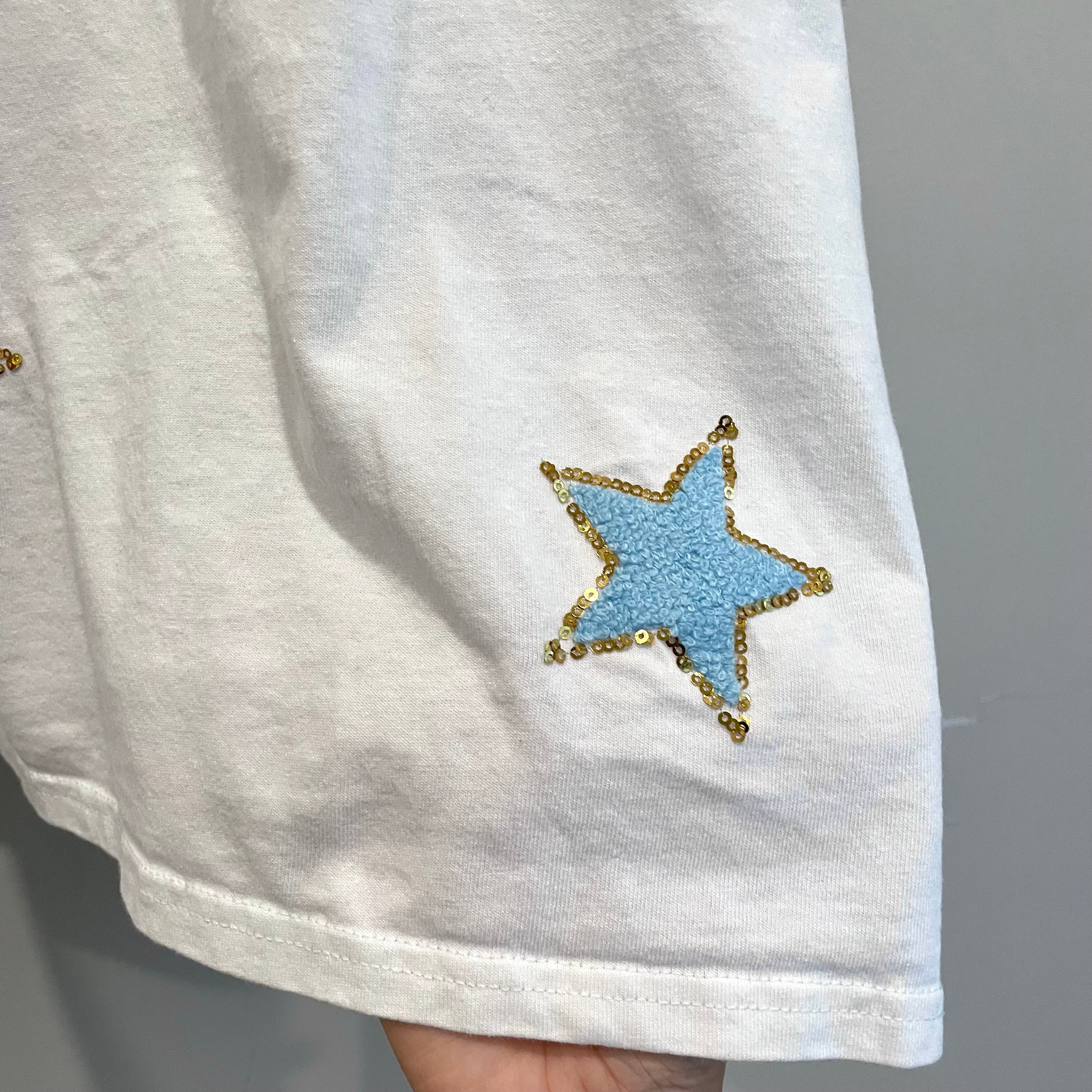 Chenille Star Patch Oversized Tee