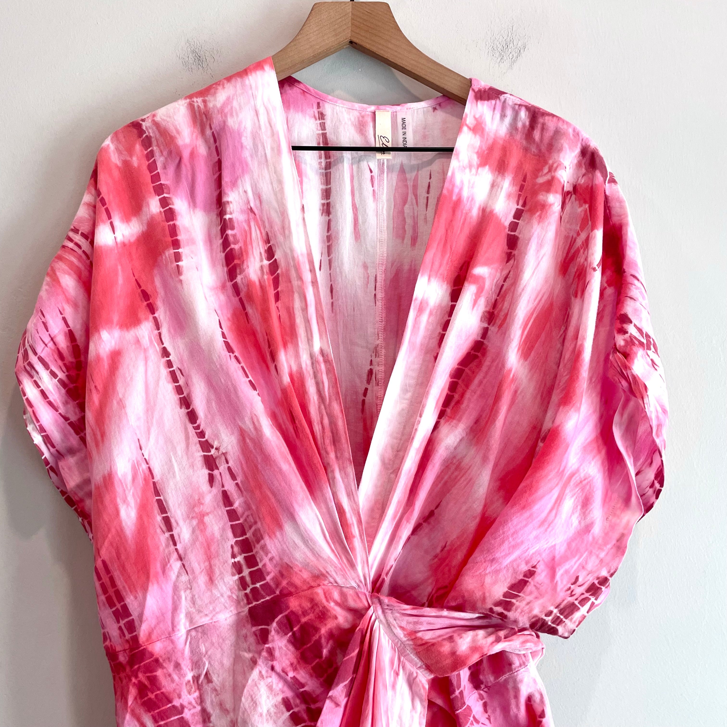 Tie Dye Wrap Dress