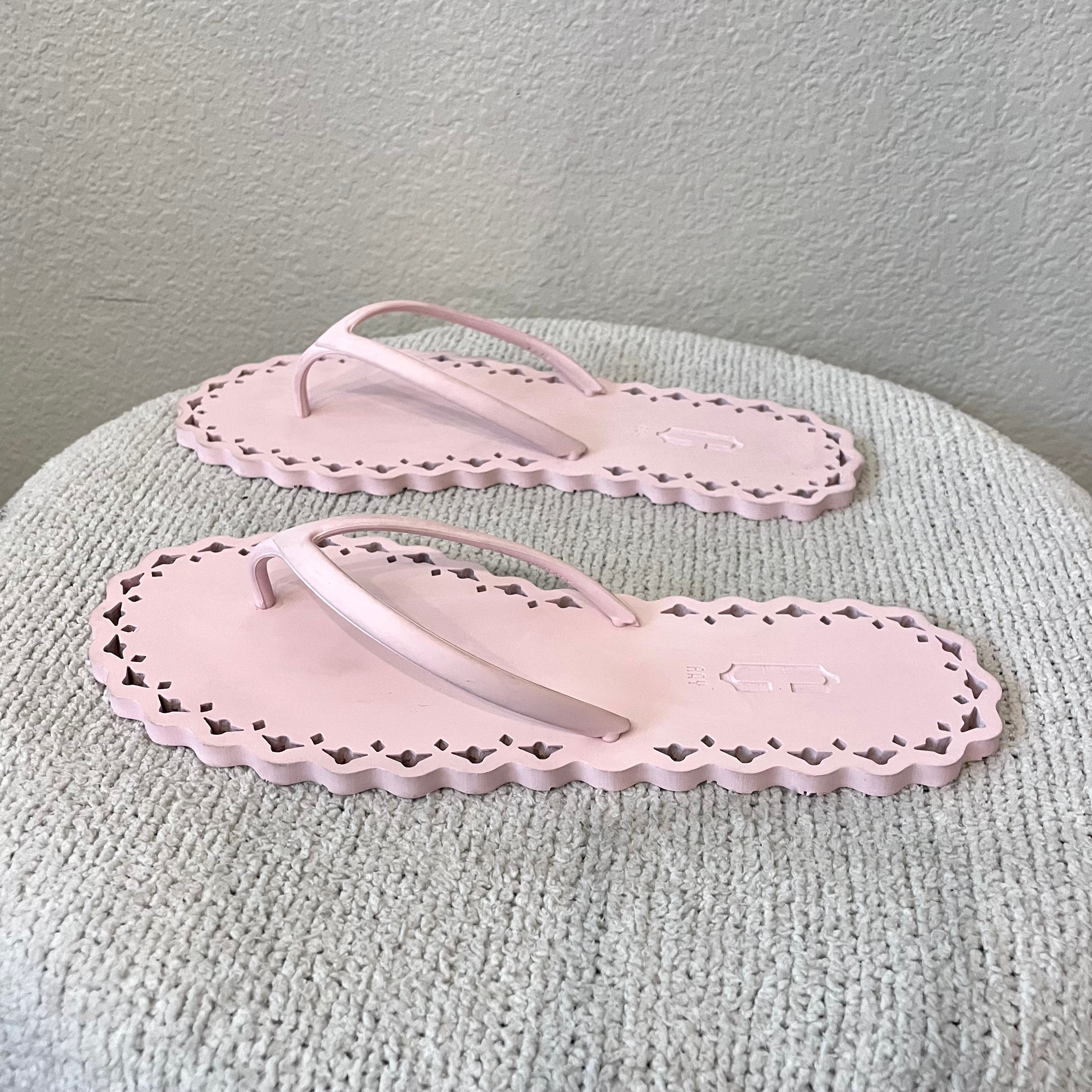 Scalloped Edge Flip Flops