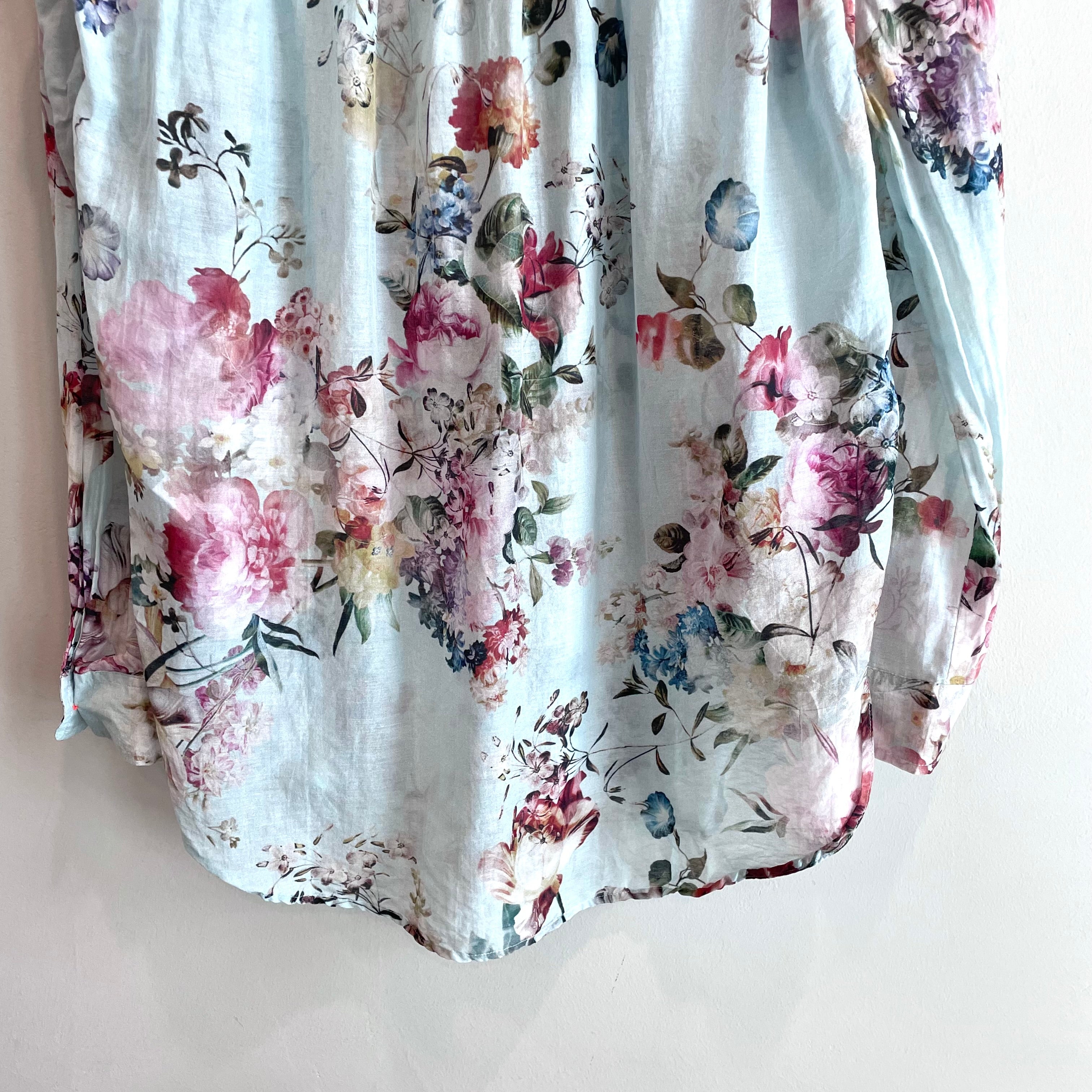 Floral Pleated Lightweight Top