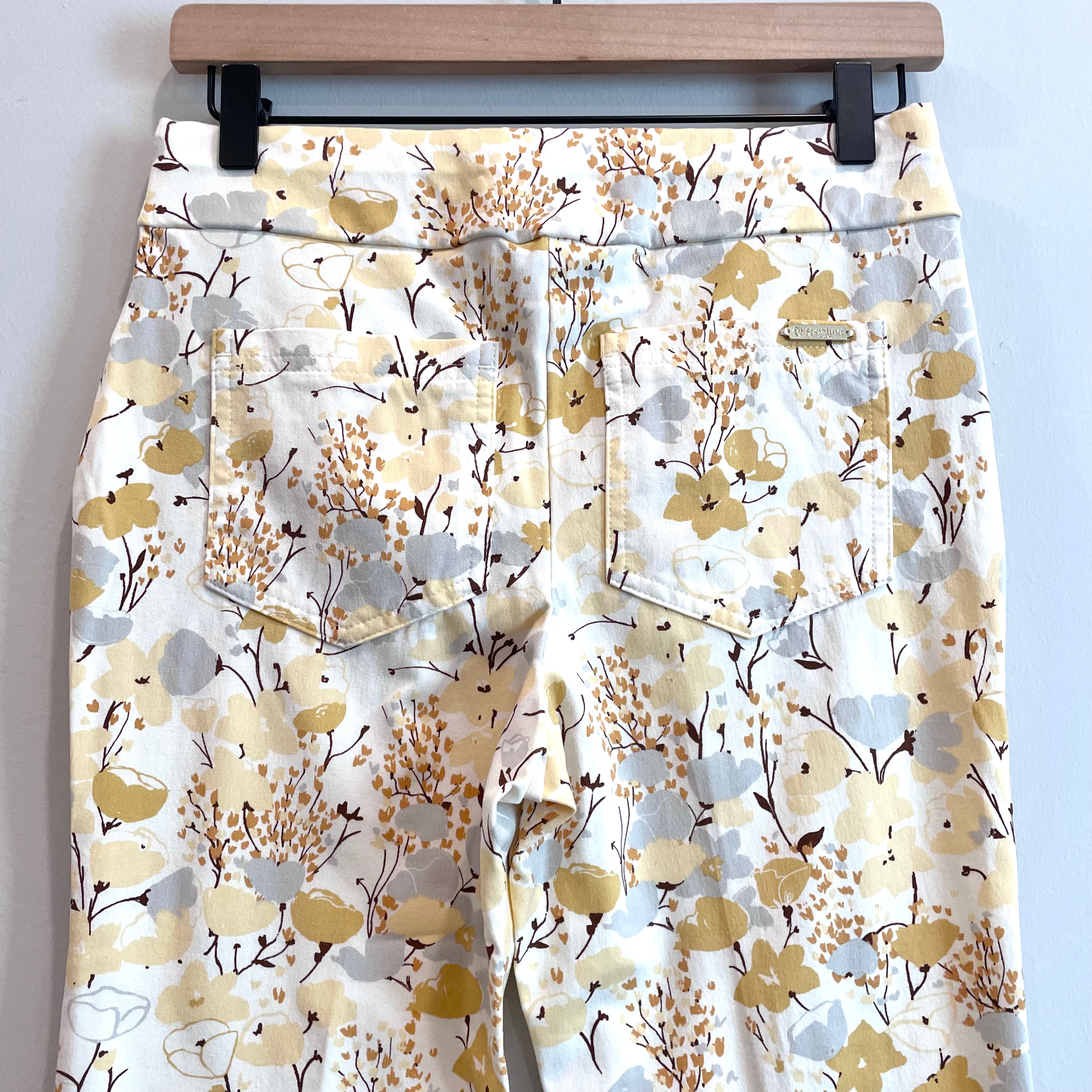 Floral Slim Crop Pants