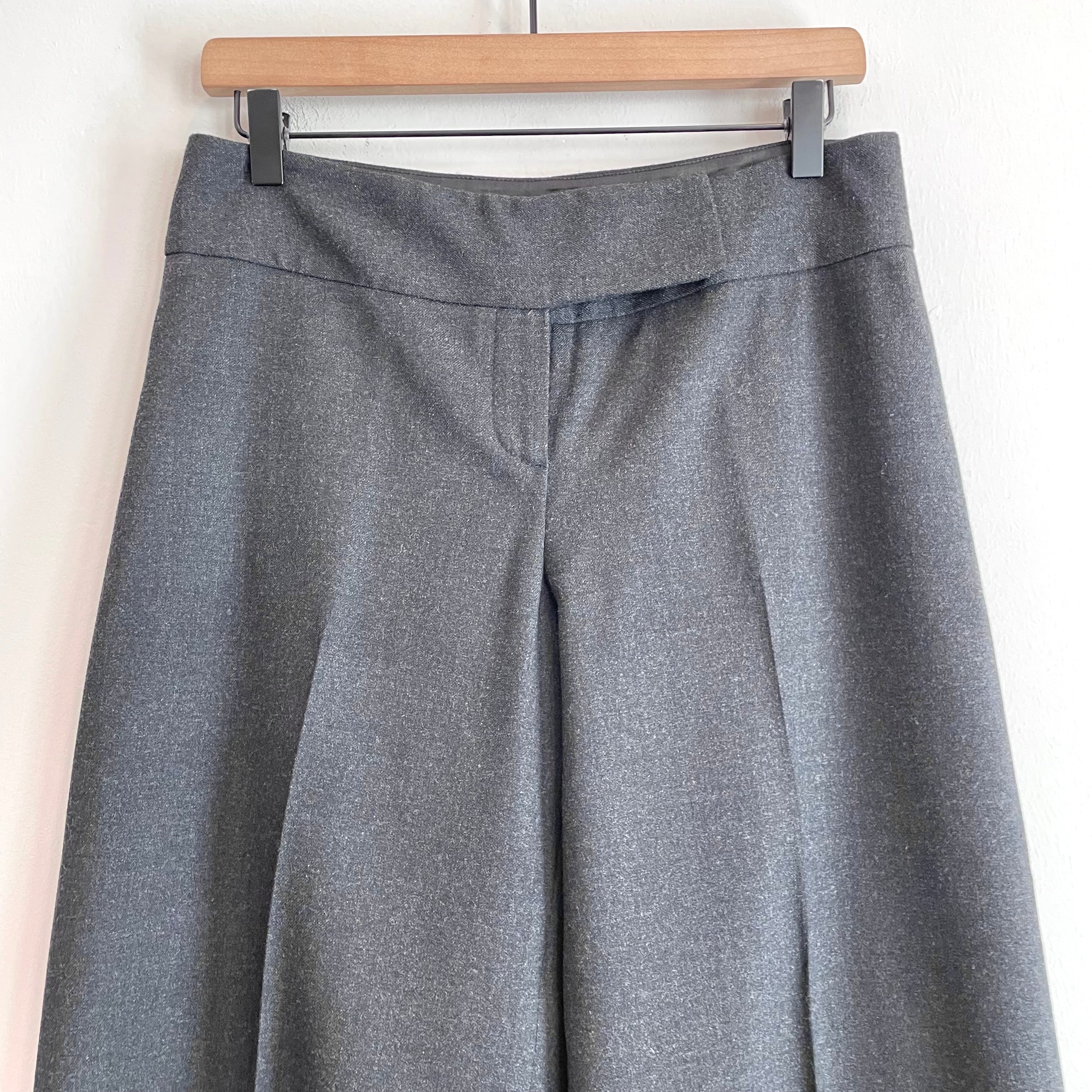 Wool Stretch Wide Leg Pants