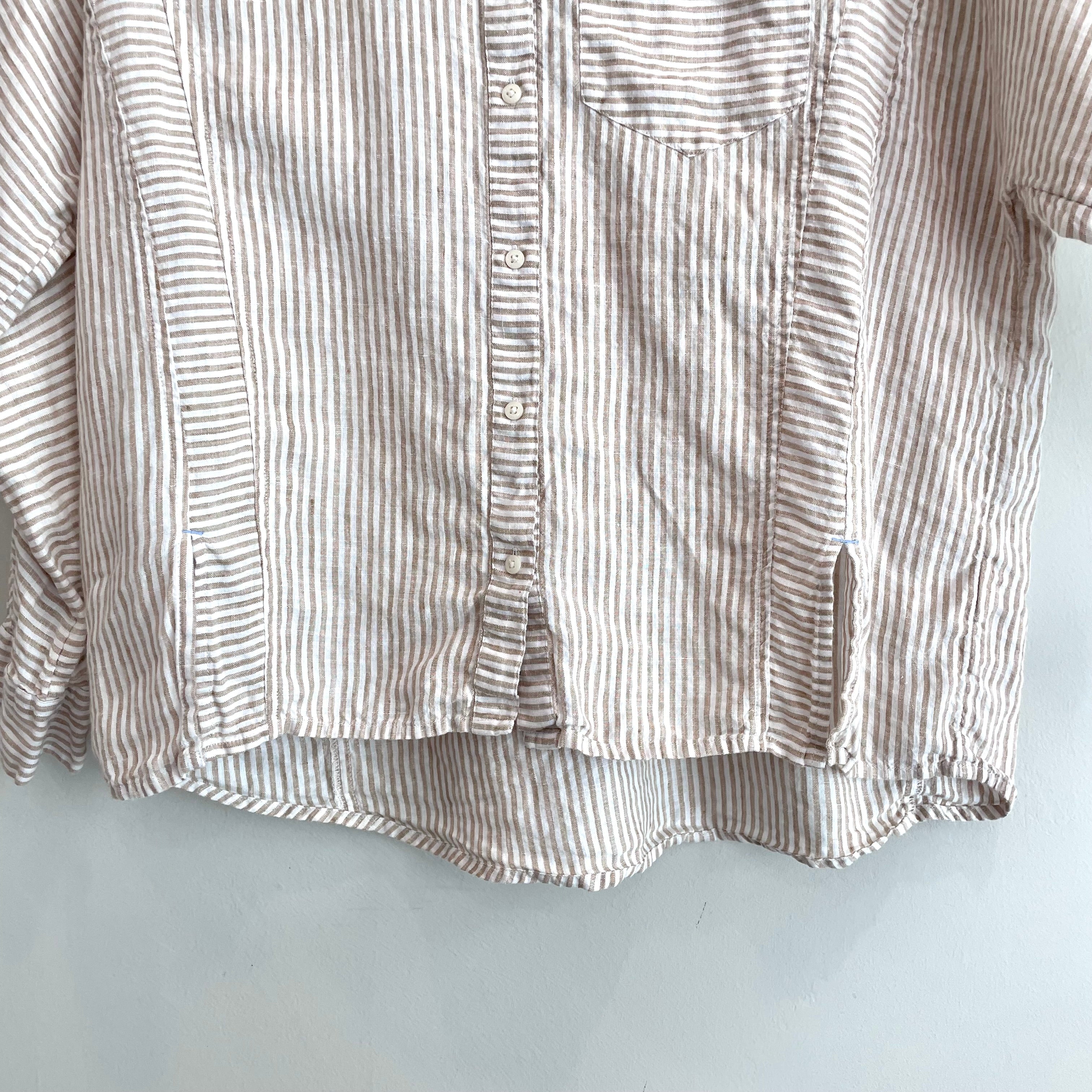 Striped Linen Button Down Shirt