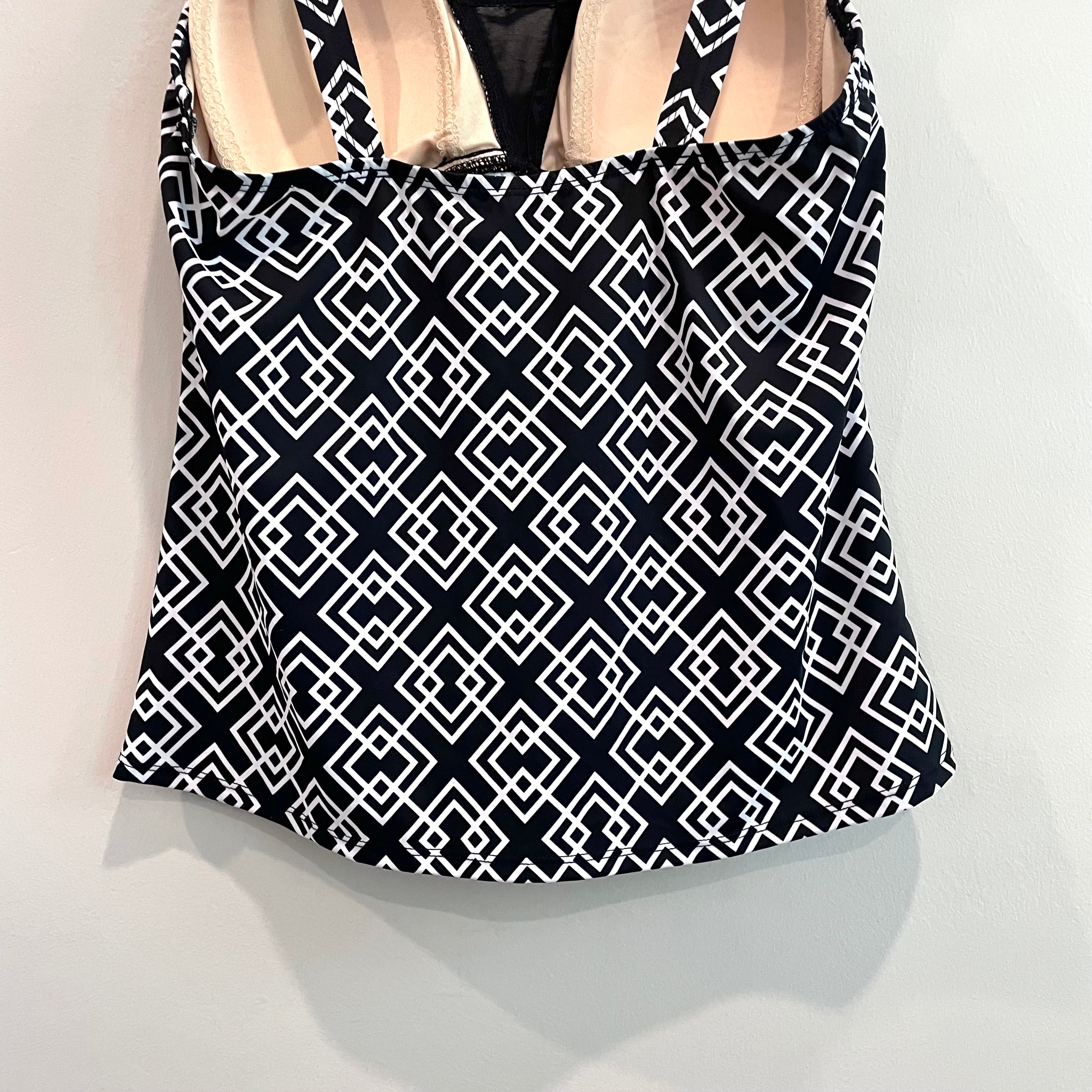 Geometric Tankini Swim Top