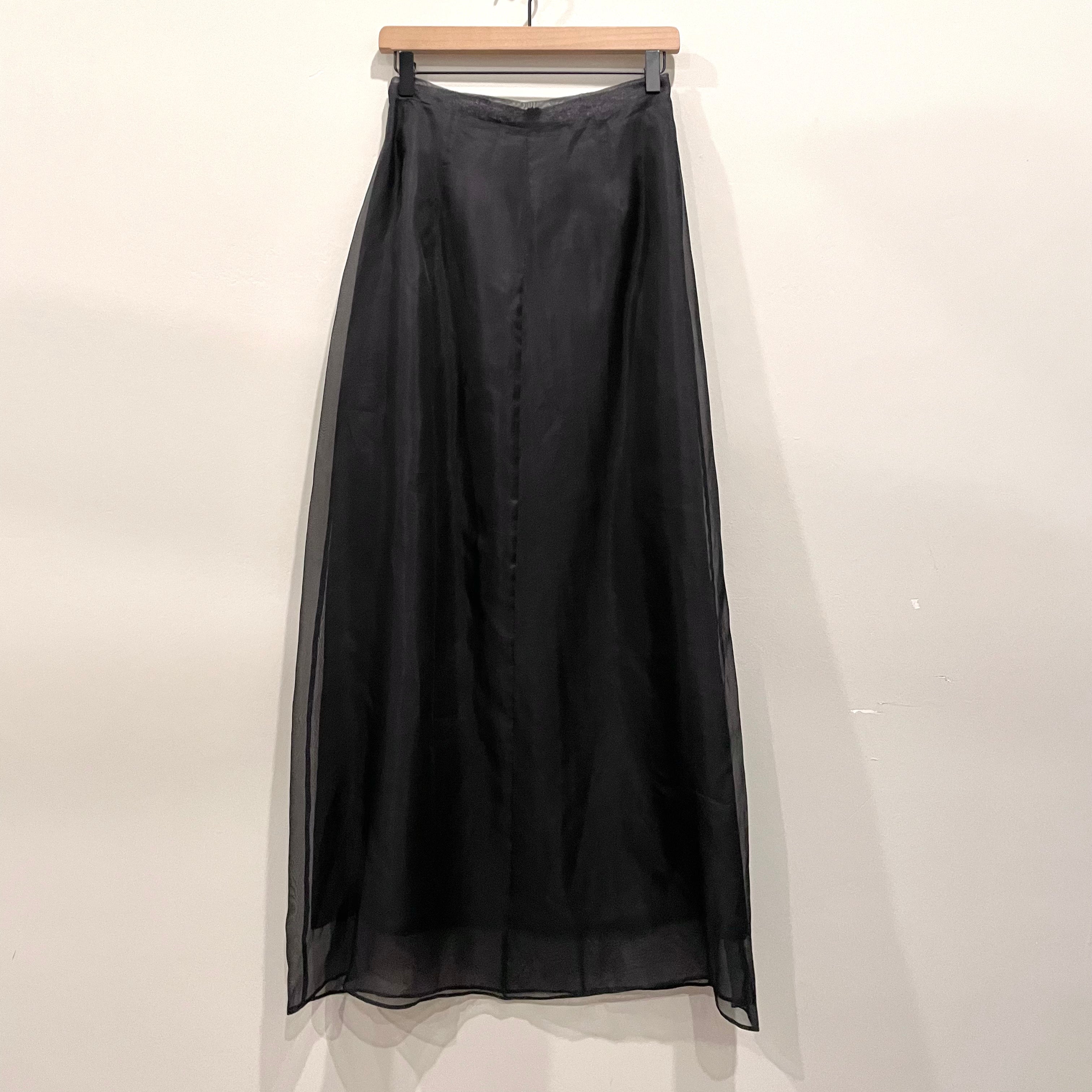 Silk Overlay Maxi Skirt