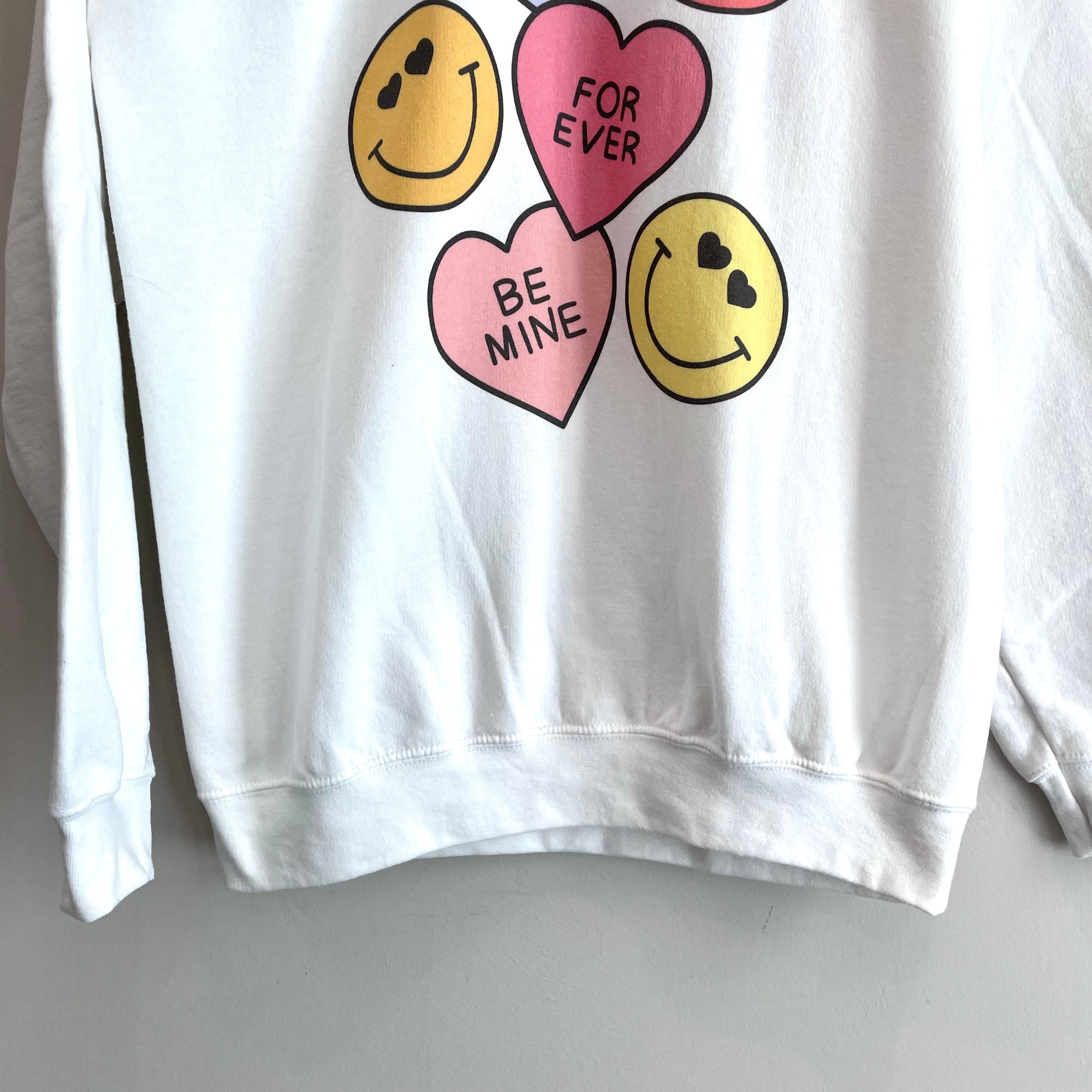 Smiley Valentine Hearts Sweatshirt