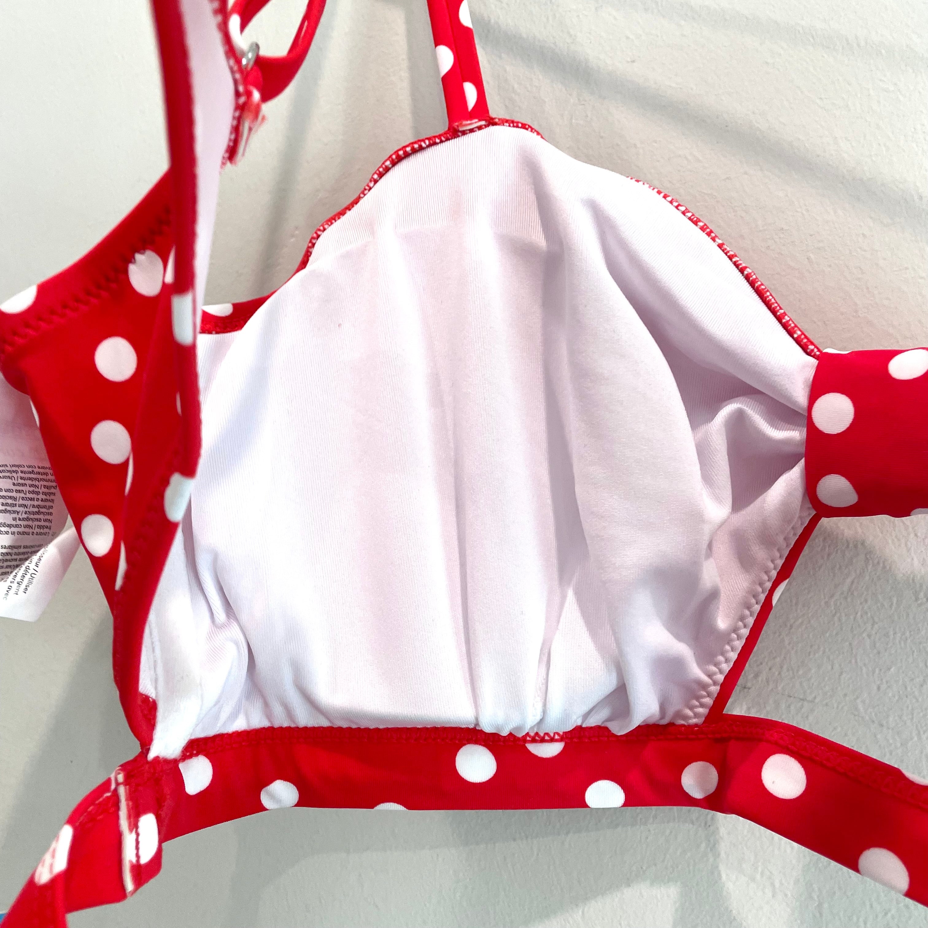 Polka Dot Ruffle Trim Bikini