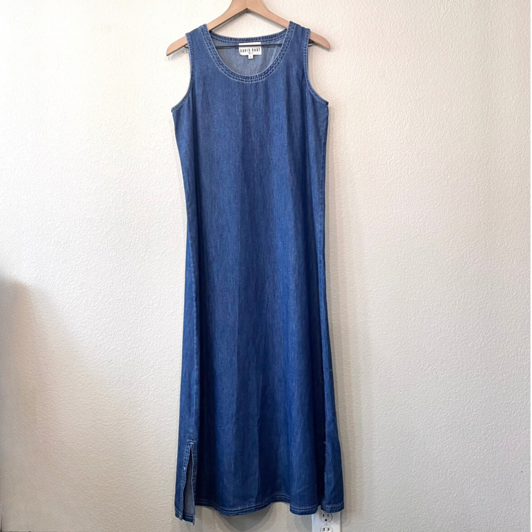 Chambray Denim Maxi Dress