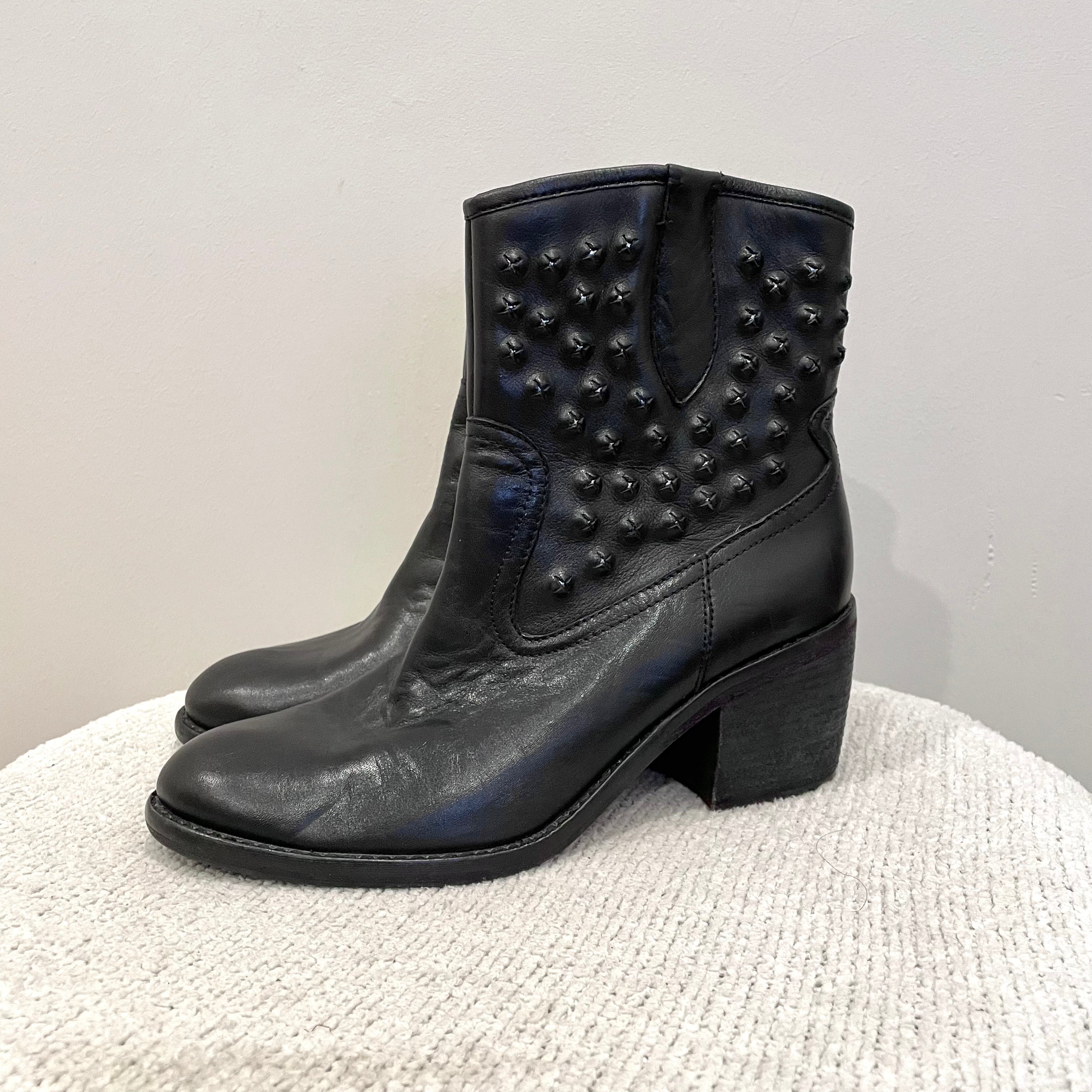 Western Punk Studded Boots