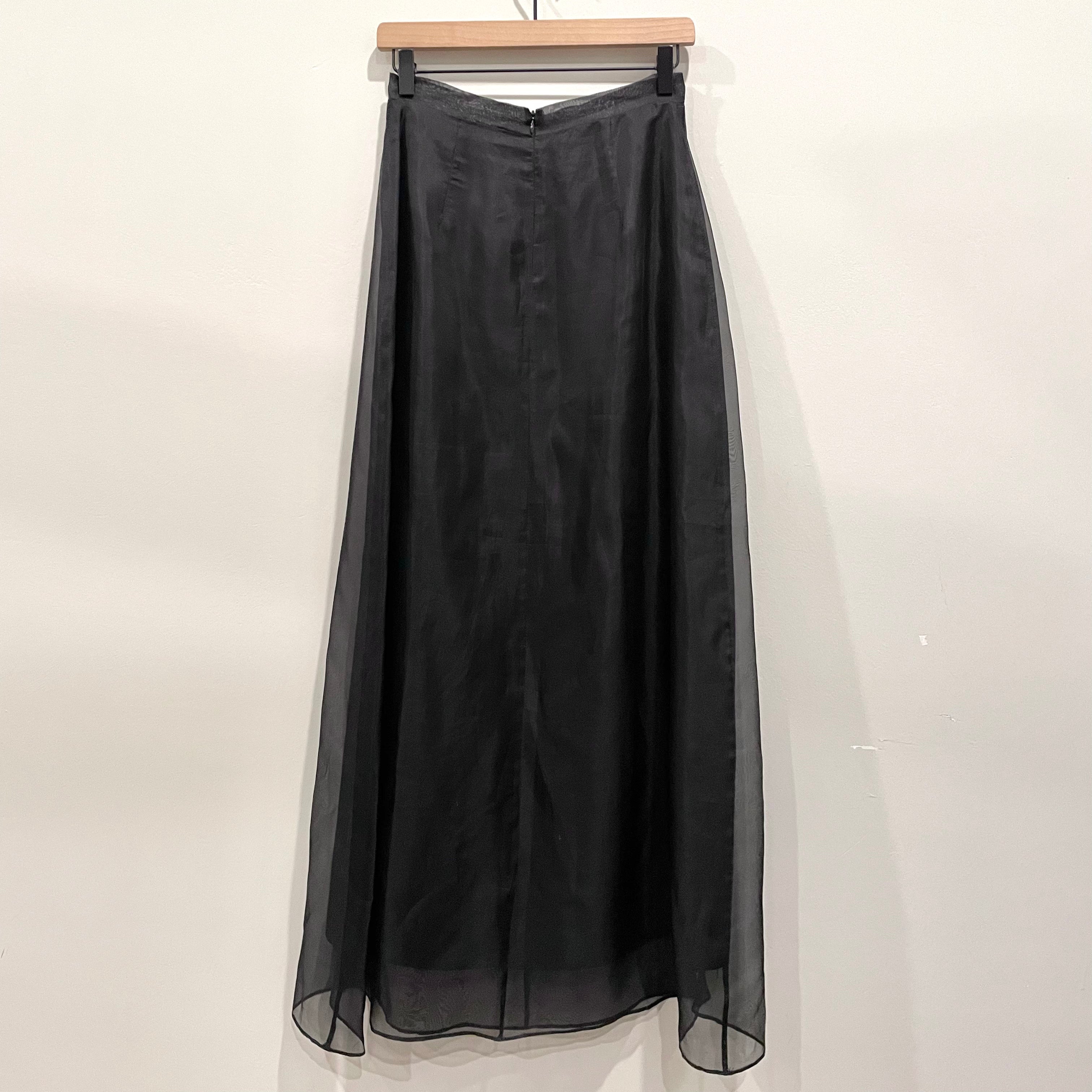 Silk Overlay Maxi Skirt