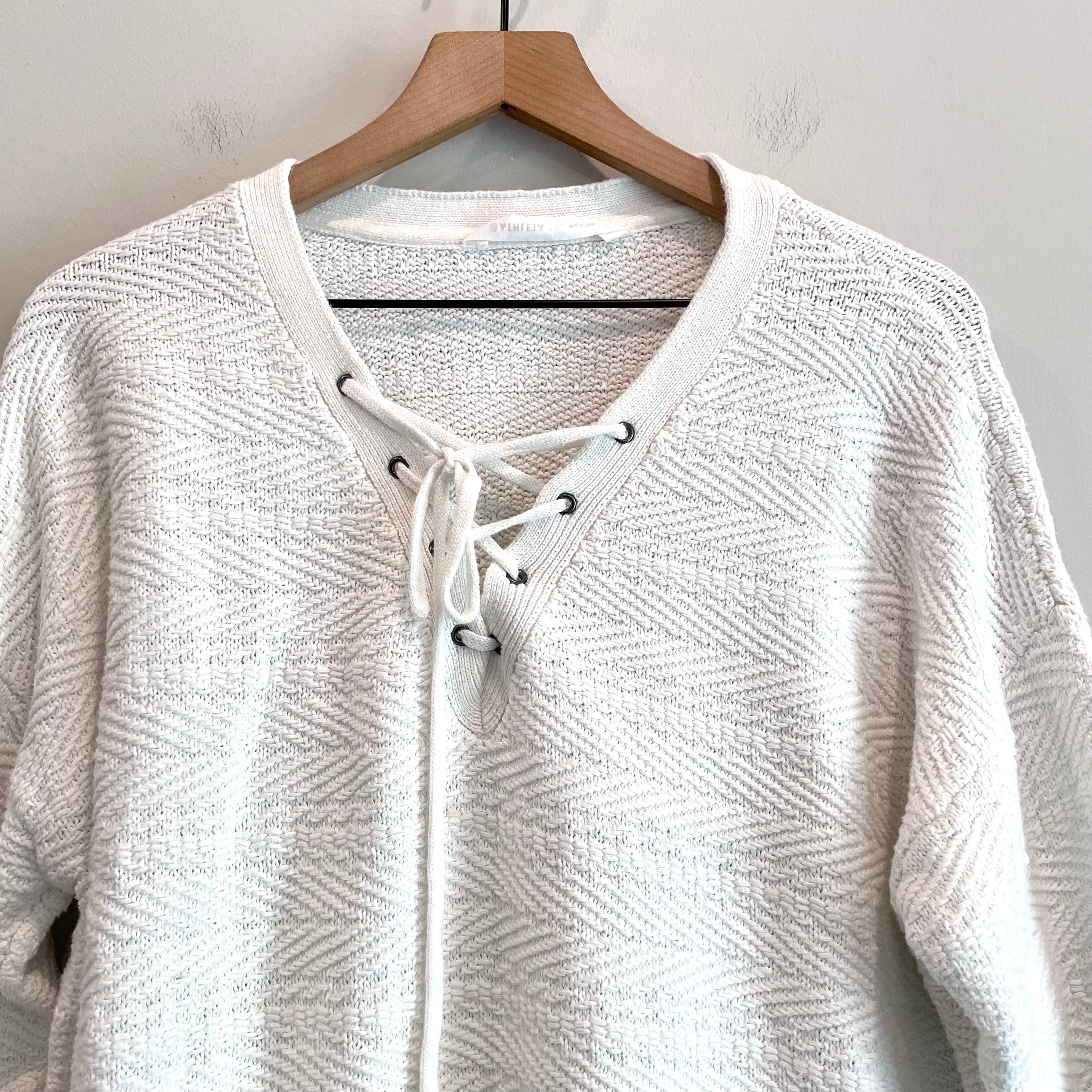 Lace Up Front Sweater