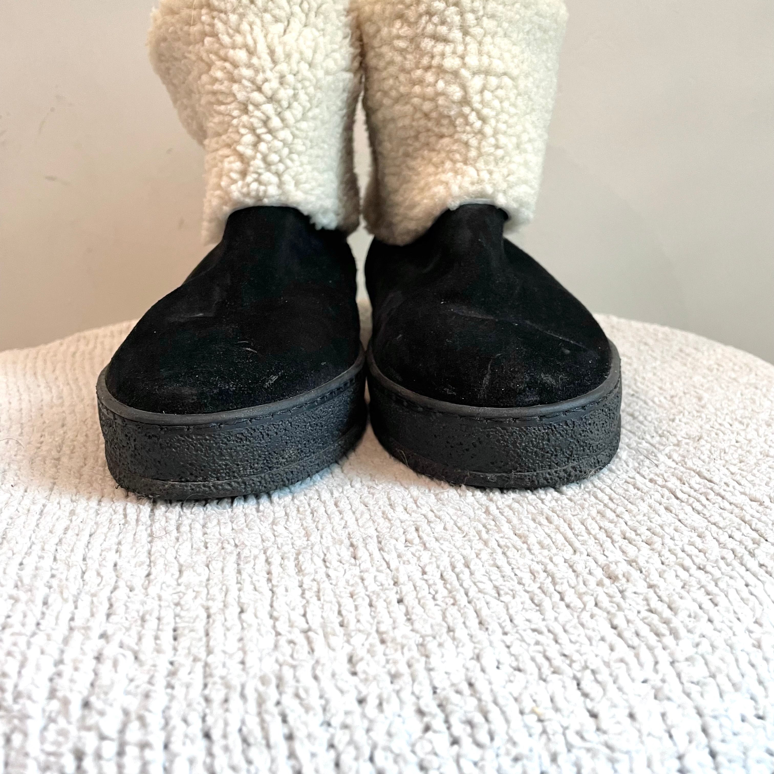 Suede Shearling Lined Boots