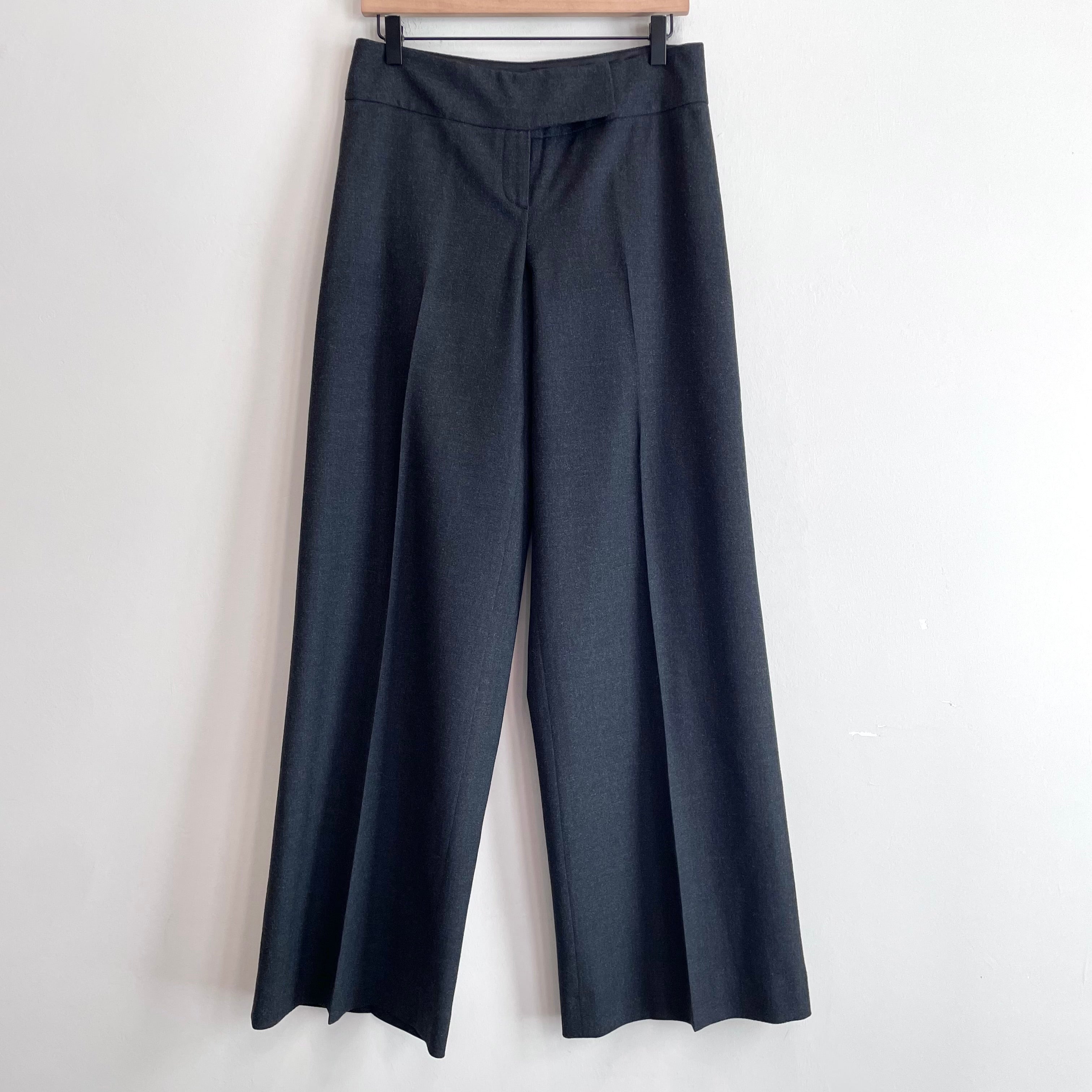 Wool Stretch Wide Leg Pants