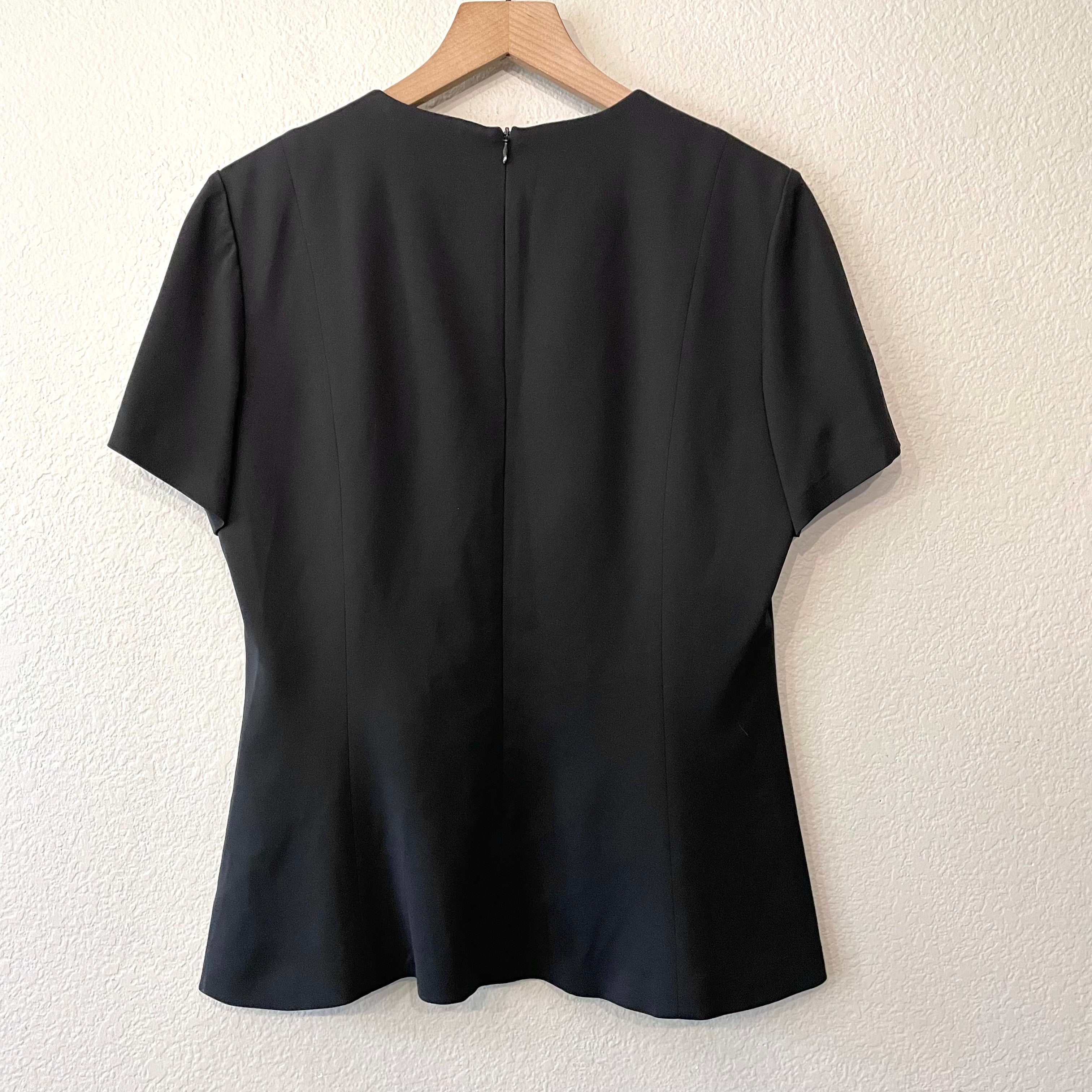 Short Sleeve Peplum Blouse