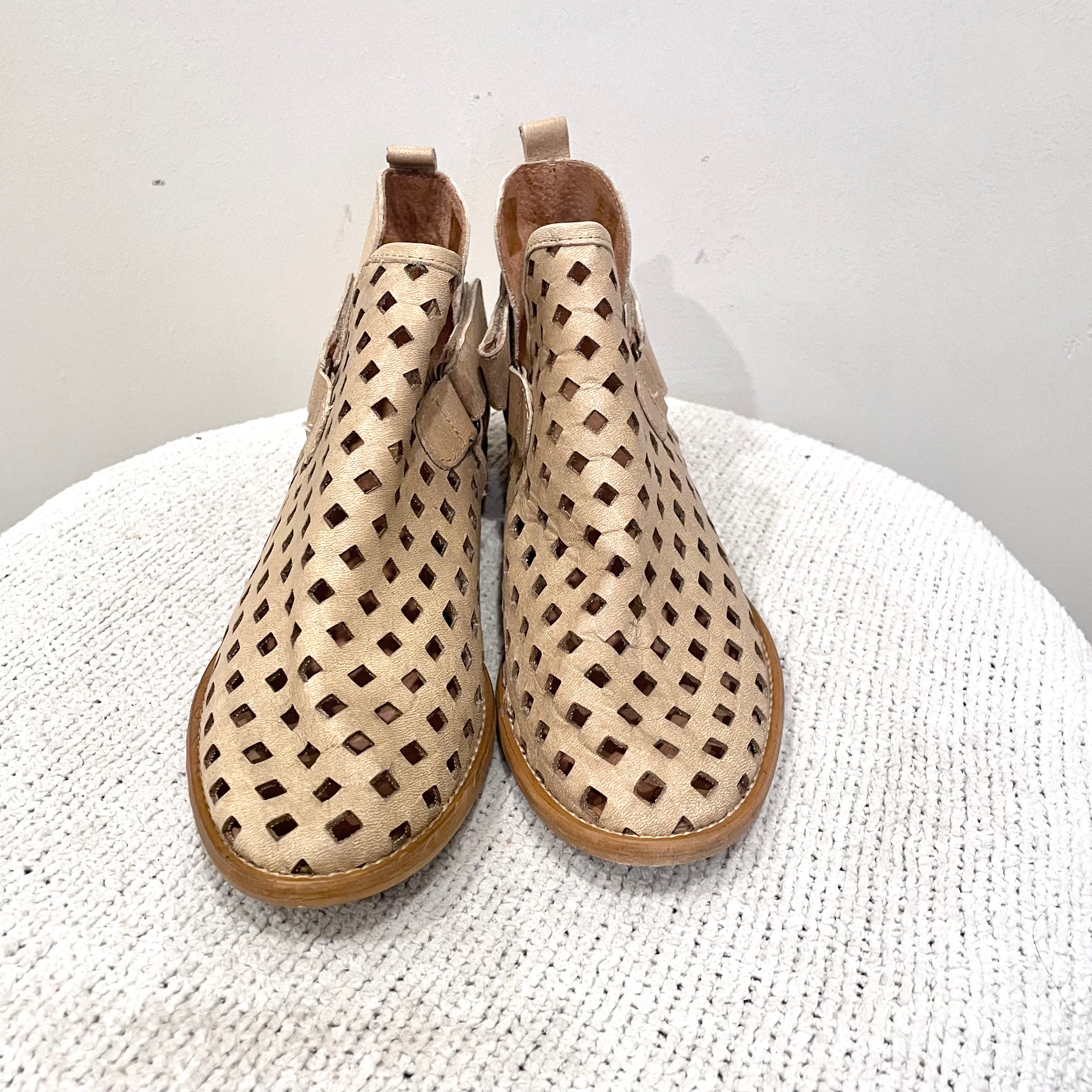 Laser Cut Leather Boots