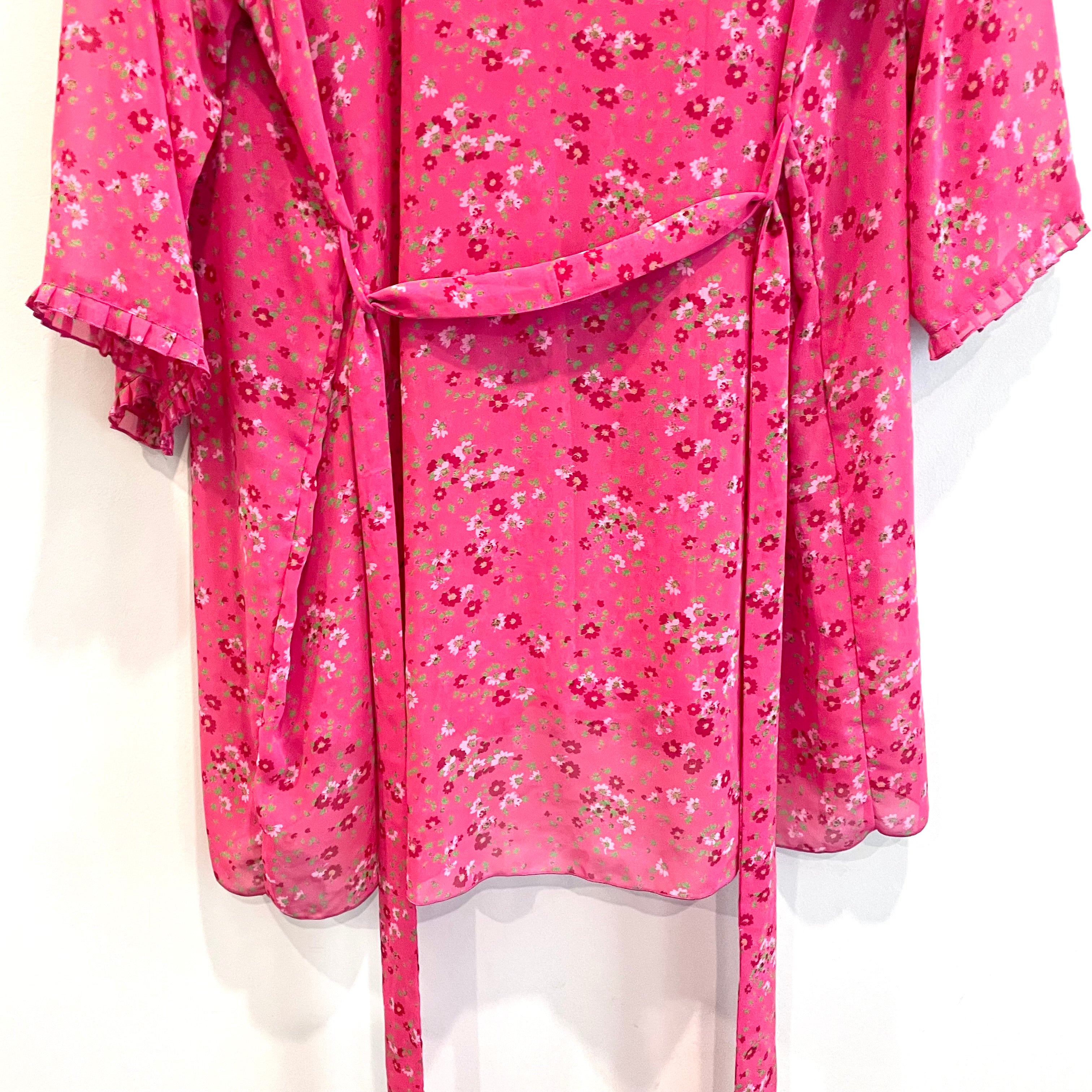 2PC Floral Sleep Dress Robe Set