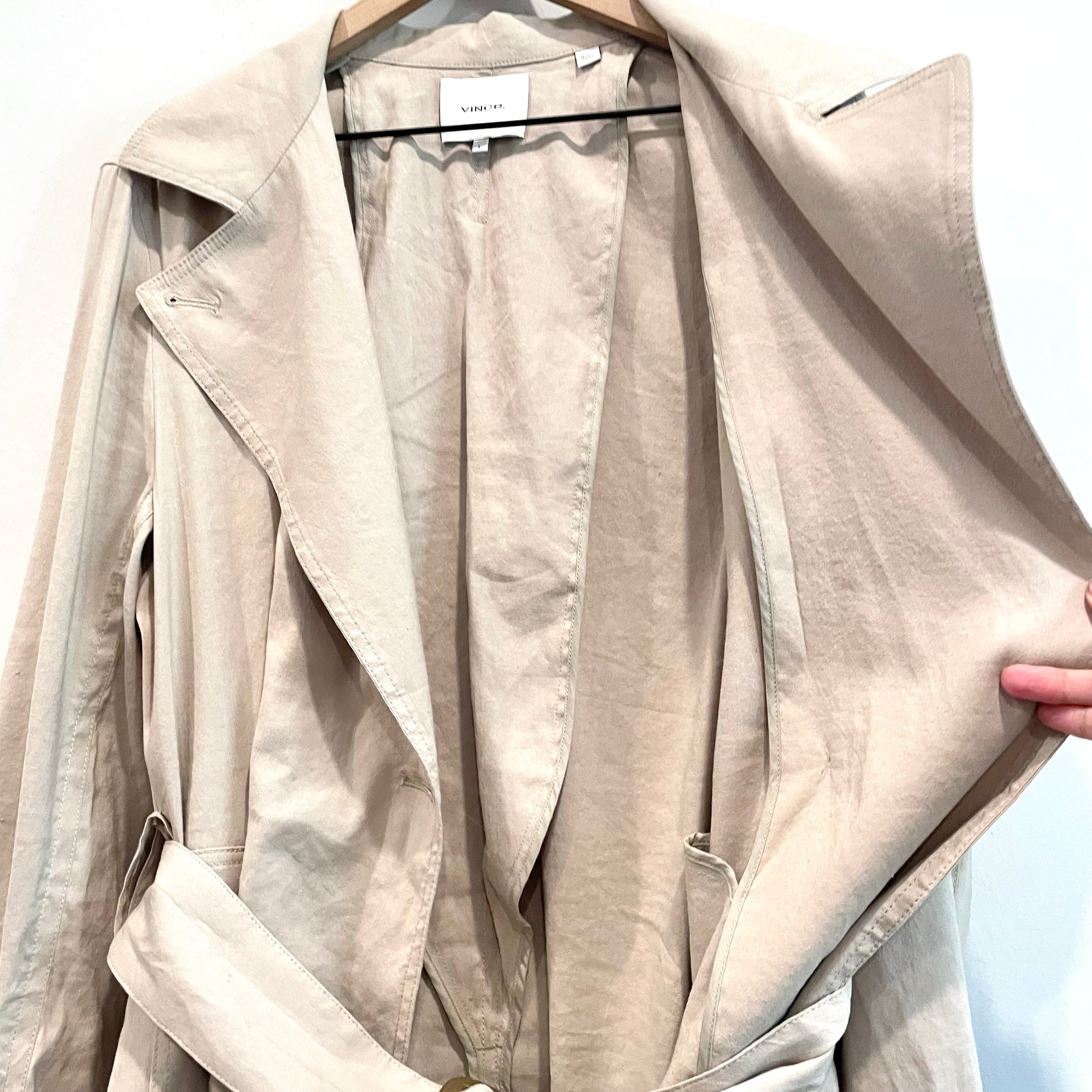 Belted Linen Blend Jacket