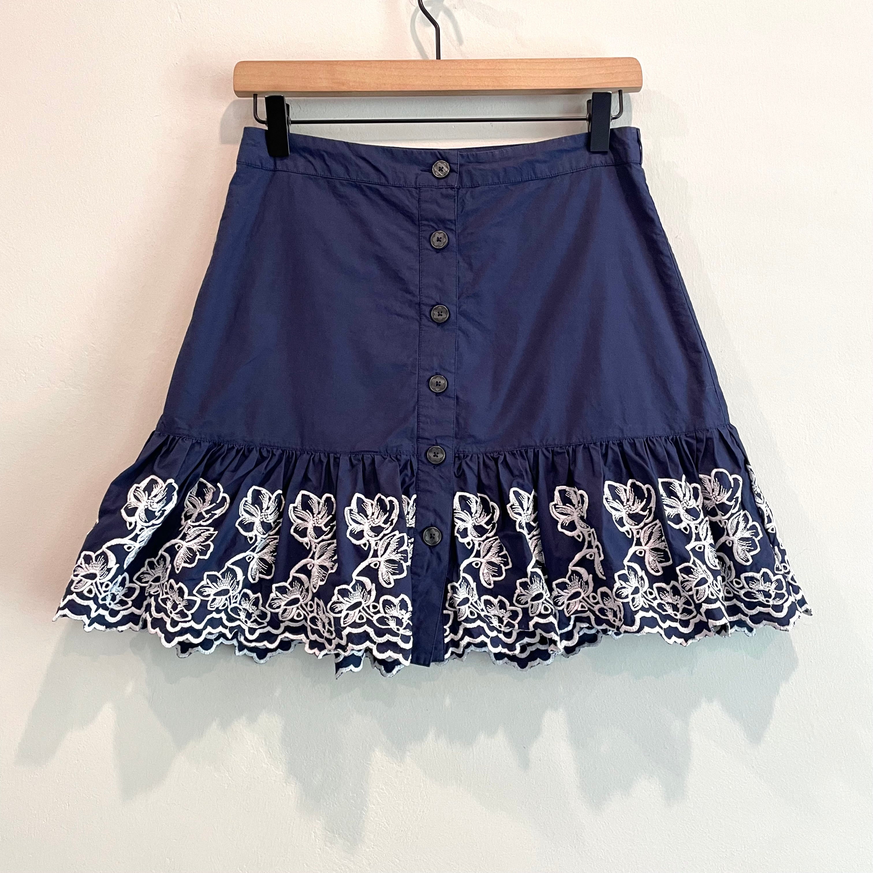 Embroidered Eyelet Skirt