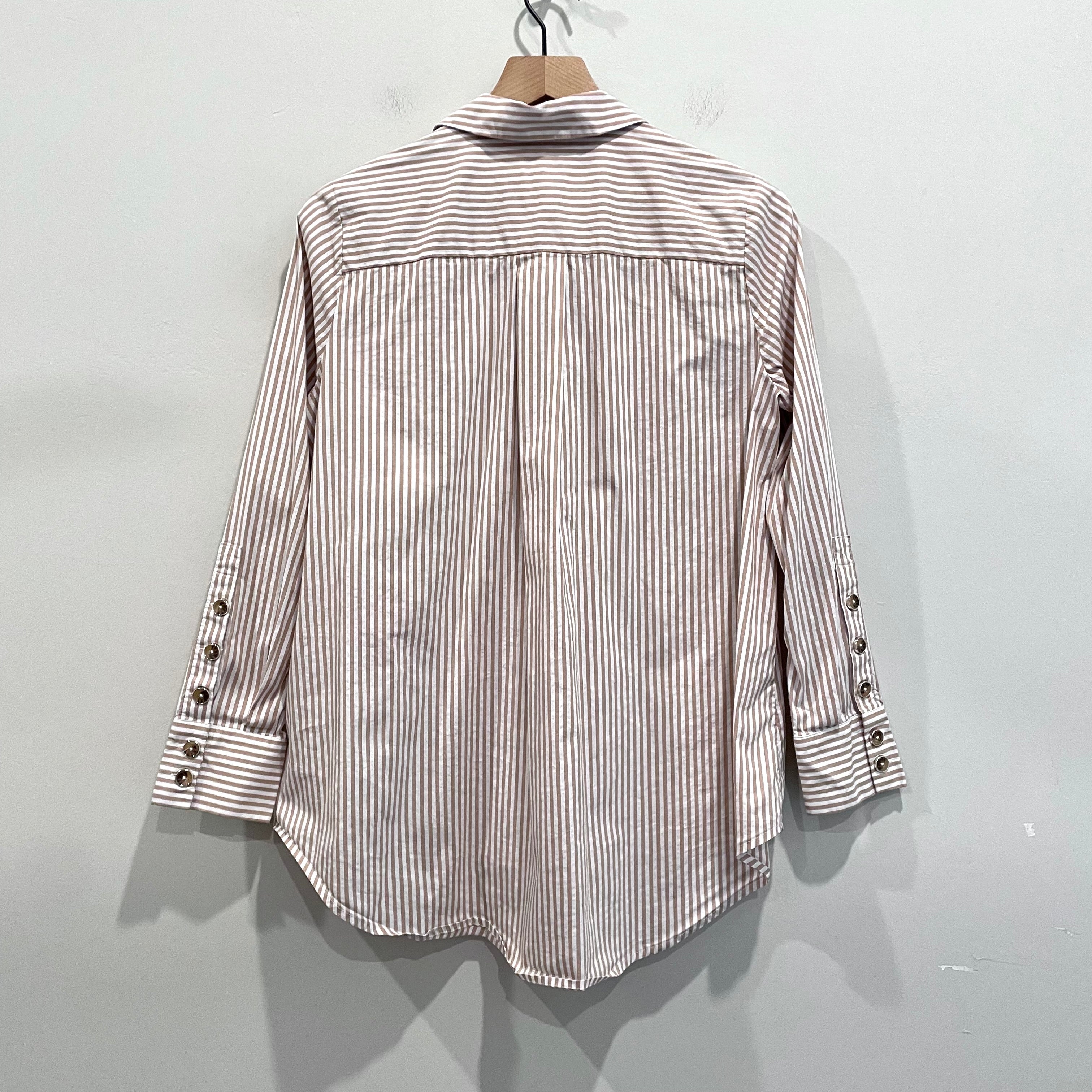 Striped Button Sleeve Top