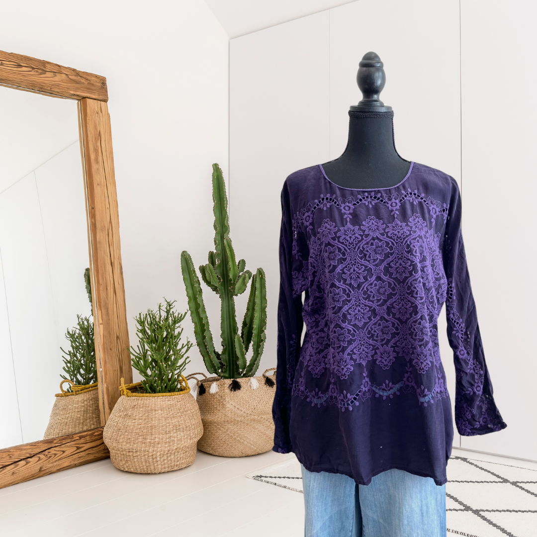 Dolman Embroidered Top